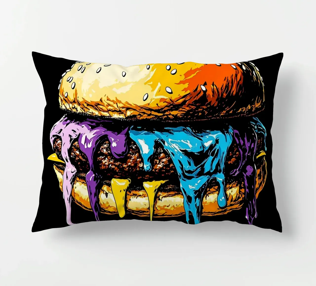 Burger in fusione - Pop Art cuscino da ColorCrash Gallery