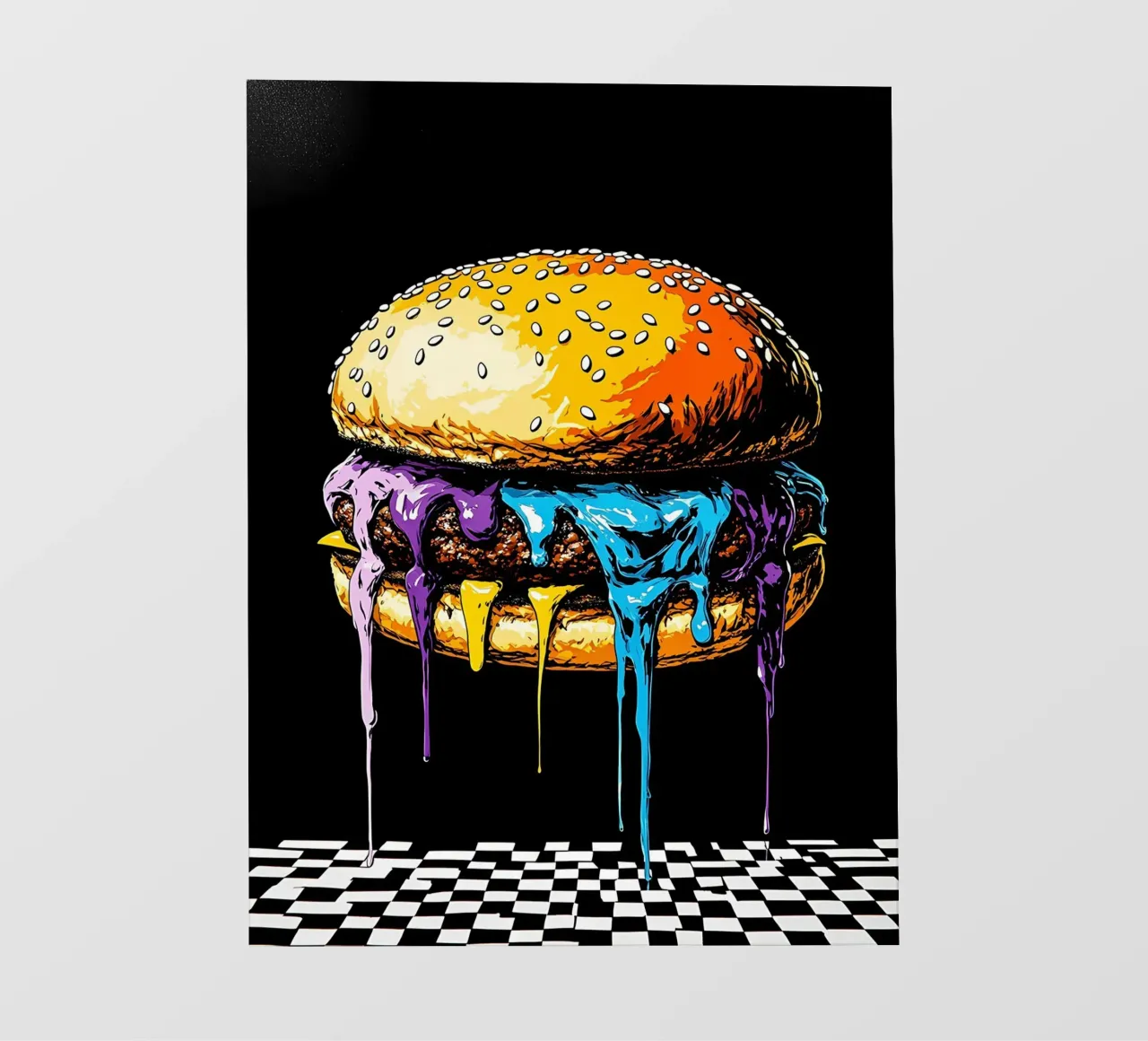 Burger in fusione - Pop Art telo in pvc da ColorCrash Gallery