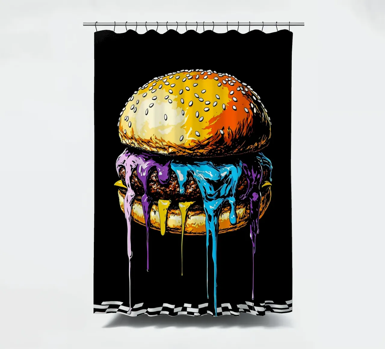Burger in fusione - Pop Art tenda da doccia da ColorCrash Gallery