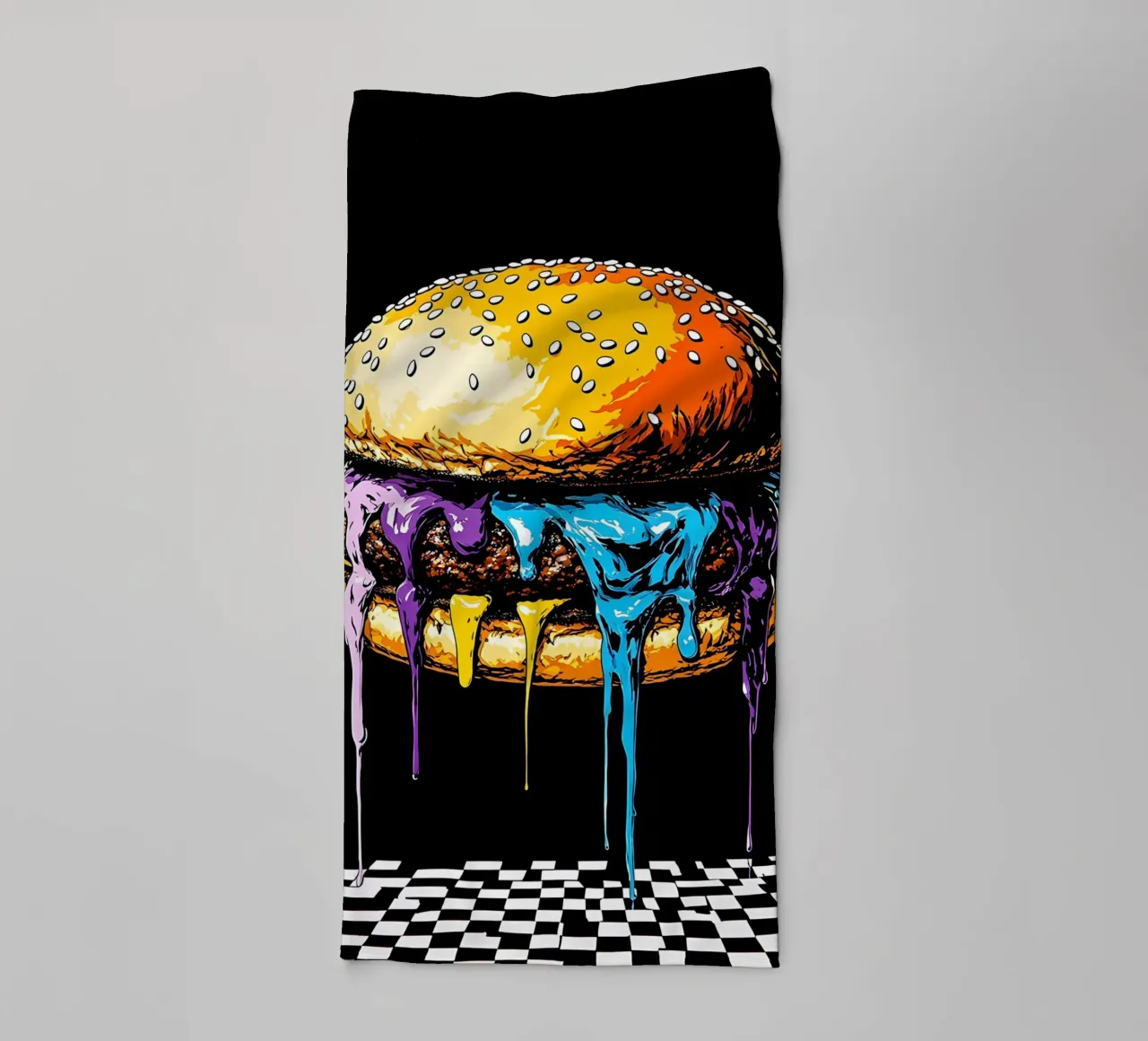 Burger in fusione - Pop Art asciugamano da bagno da ColorCrash Gallery