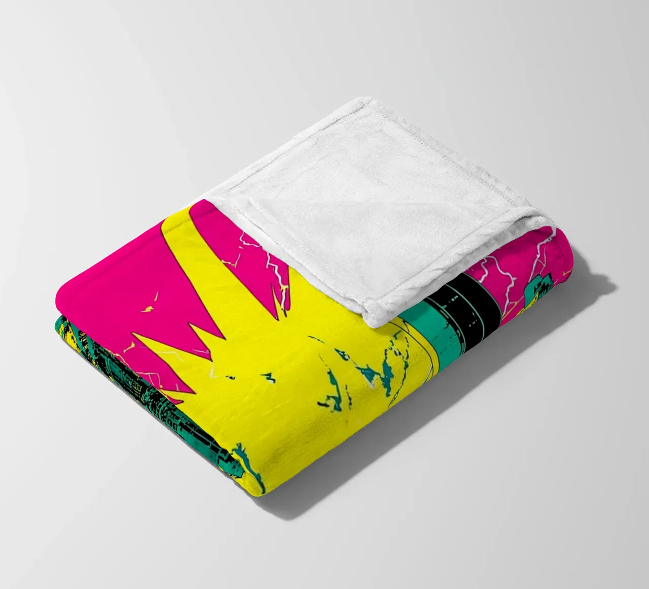 Pop In City - Pop Art coperta in pile da ColorCrash Gallery