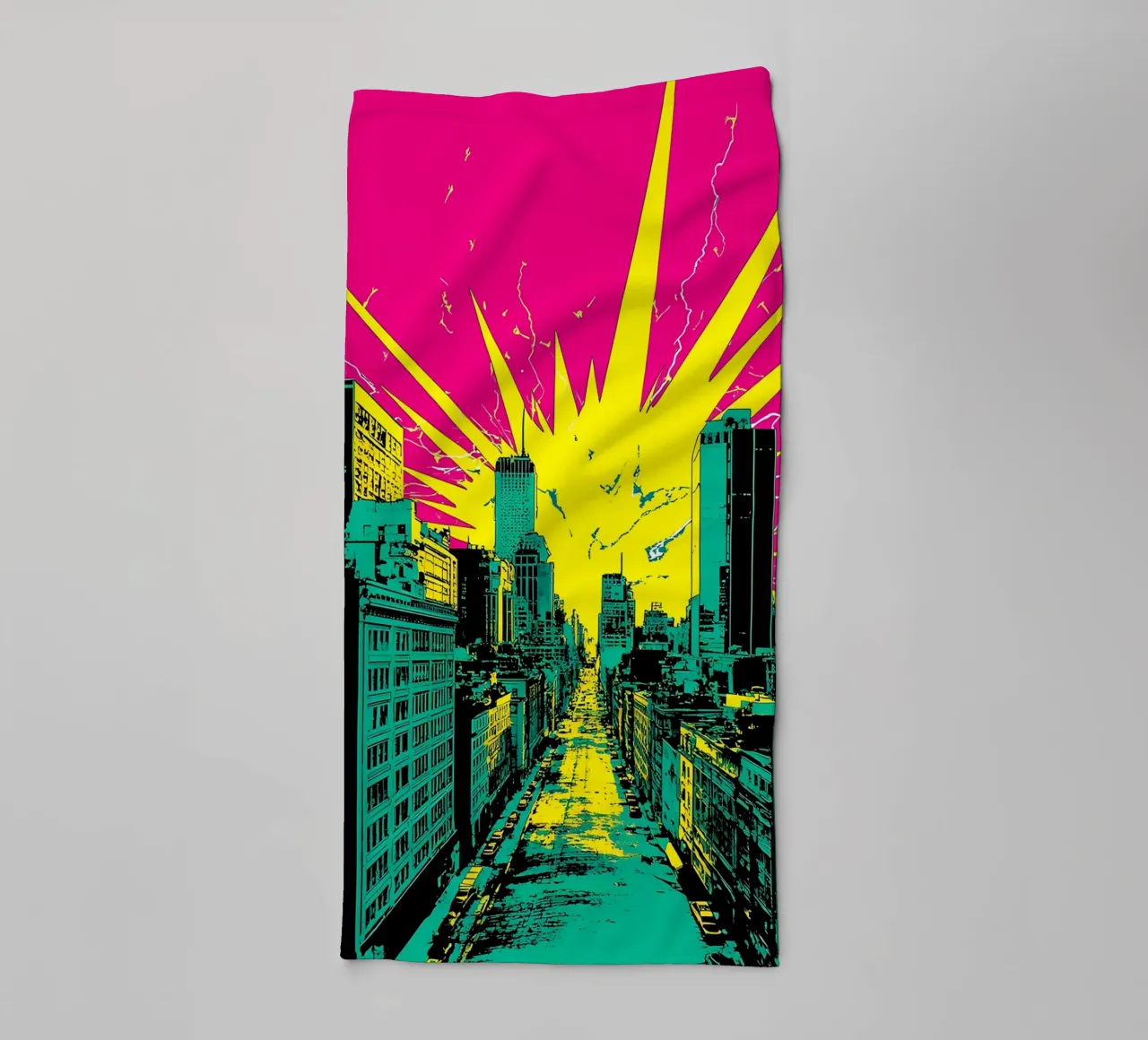 Pop In City - Pop Art asciugamano da bagno da ColorCrash Gallery