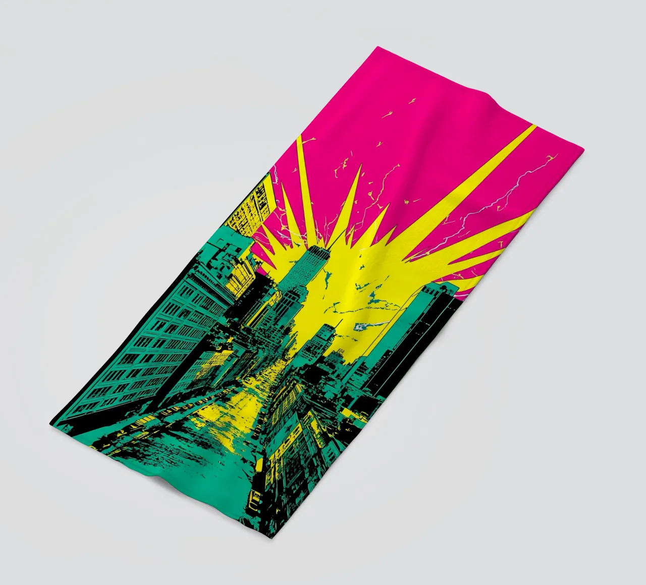Pop In City - Pop Art telo mare da ColorCrash Gallery