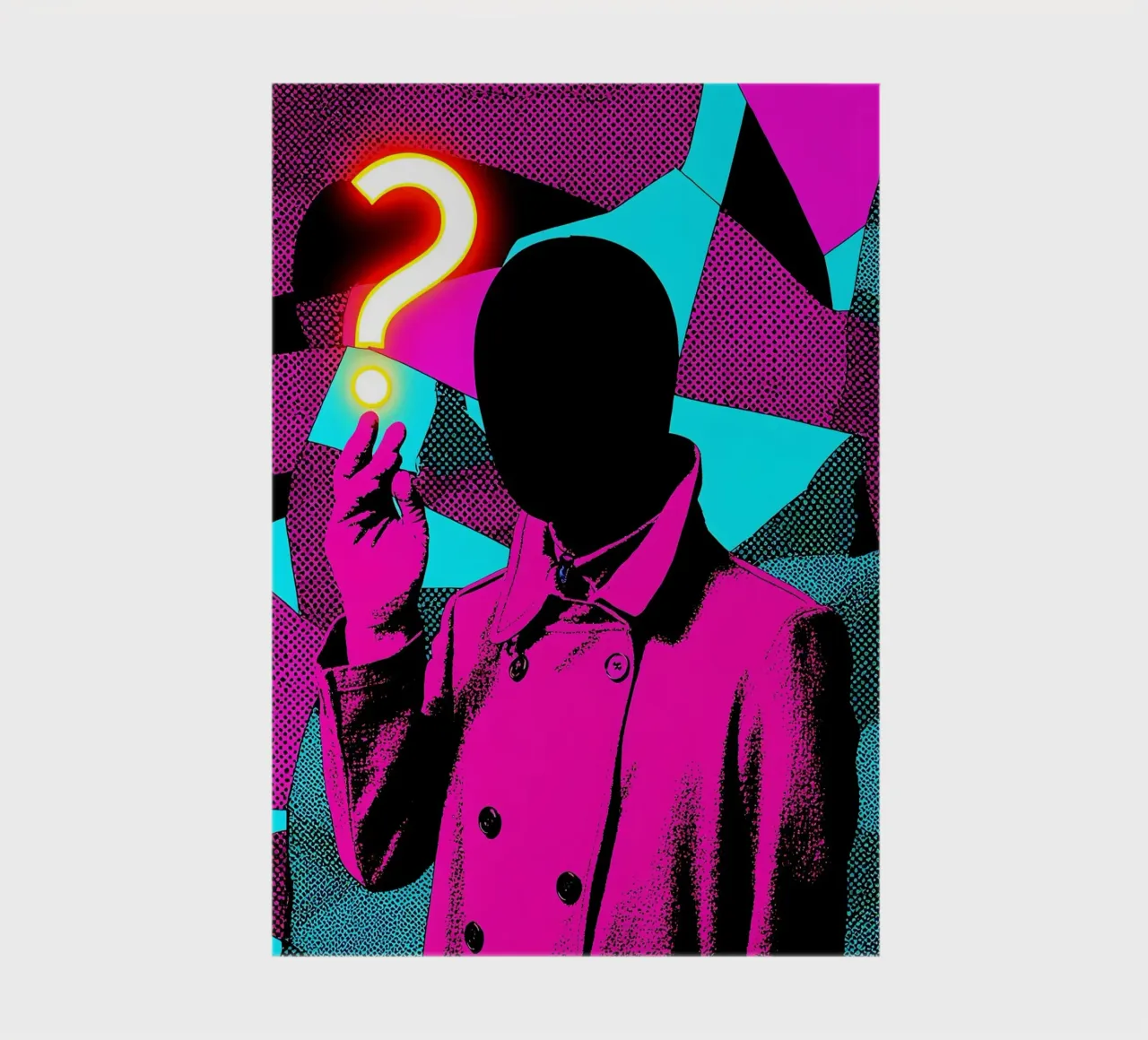 Faceless - Pop Art notebook by ColorCrash Gallery