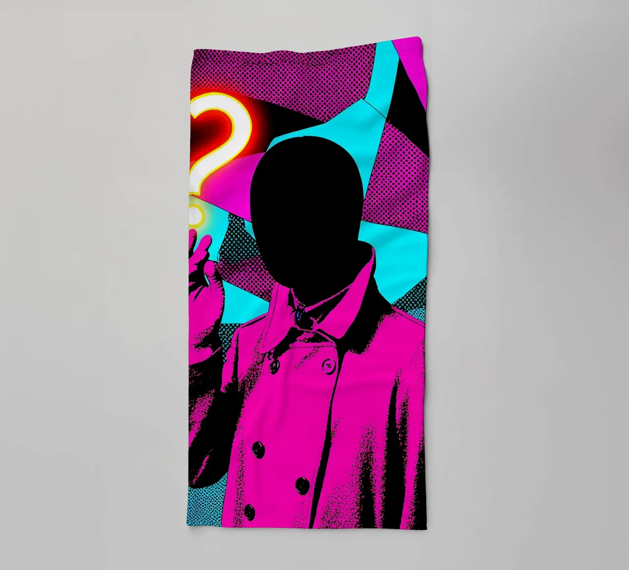 Senza volto - Pop Art asciugamano da bagno da ColorCrash Gallery