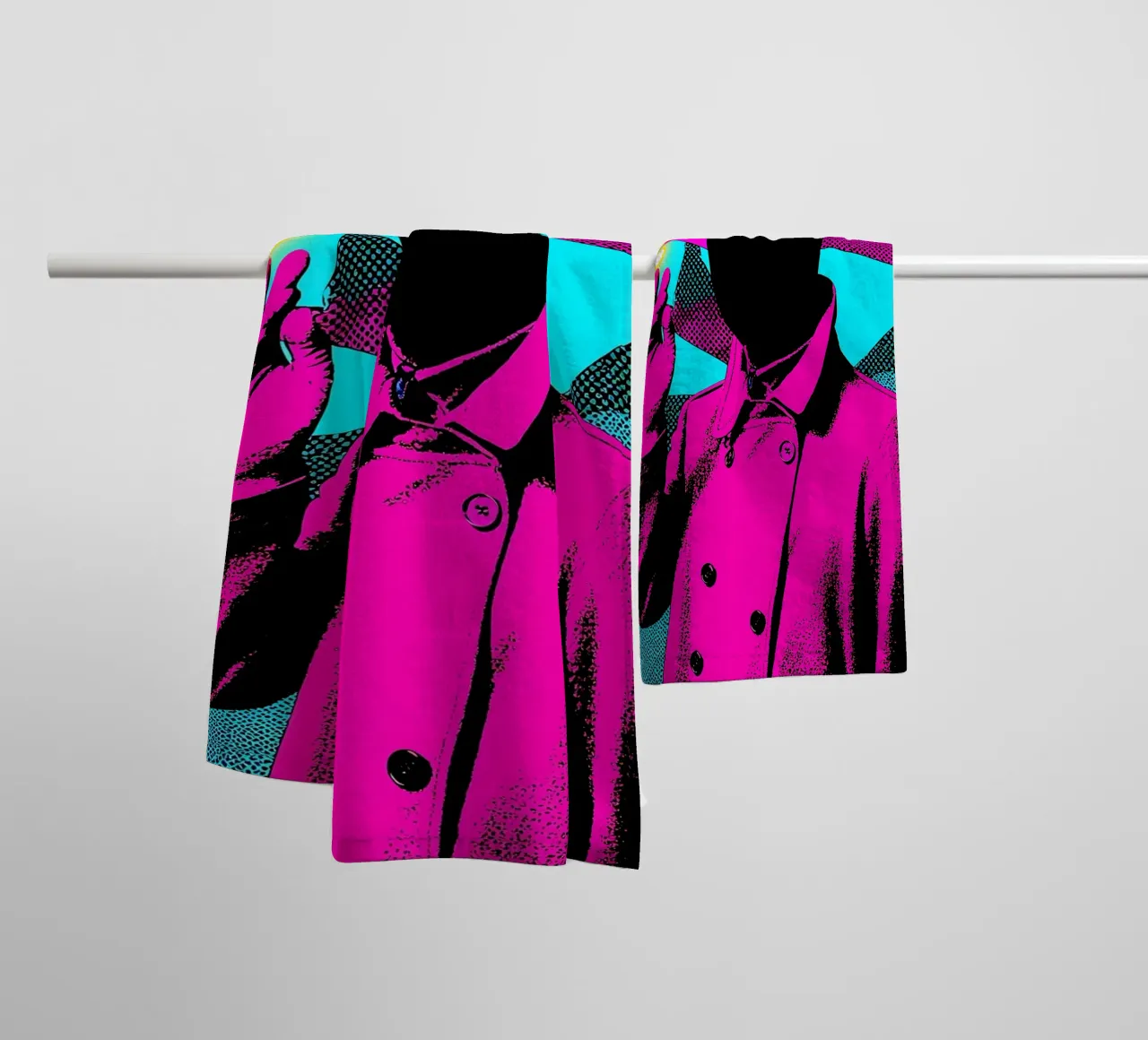 Senza volto - Pop Art asciugamano da bagno da ColorCrash Gallery