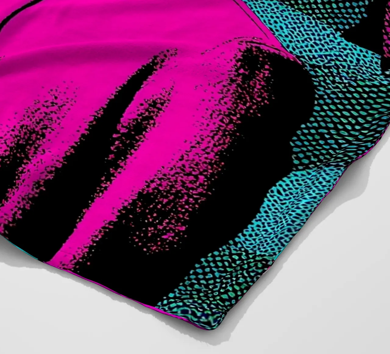 Senza volto - Pop Art coperta in pile da ColorCrash Gallery