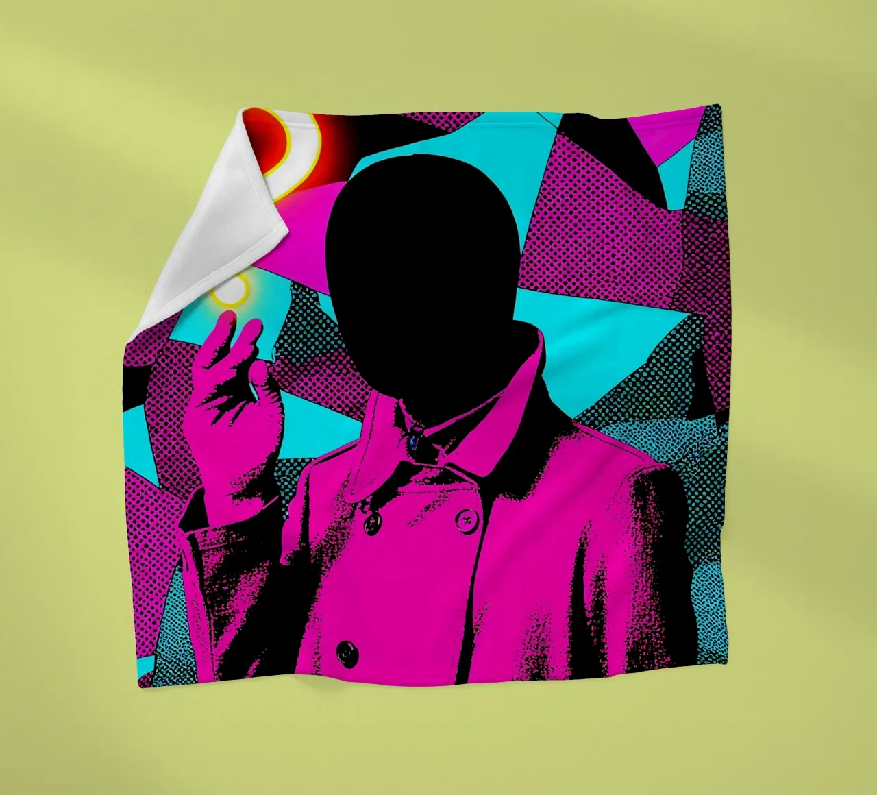 Senza volto - Pop Art coperta in pile da ColorCrash Gallery