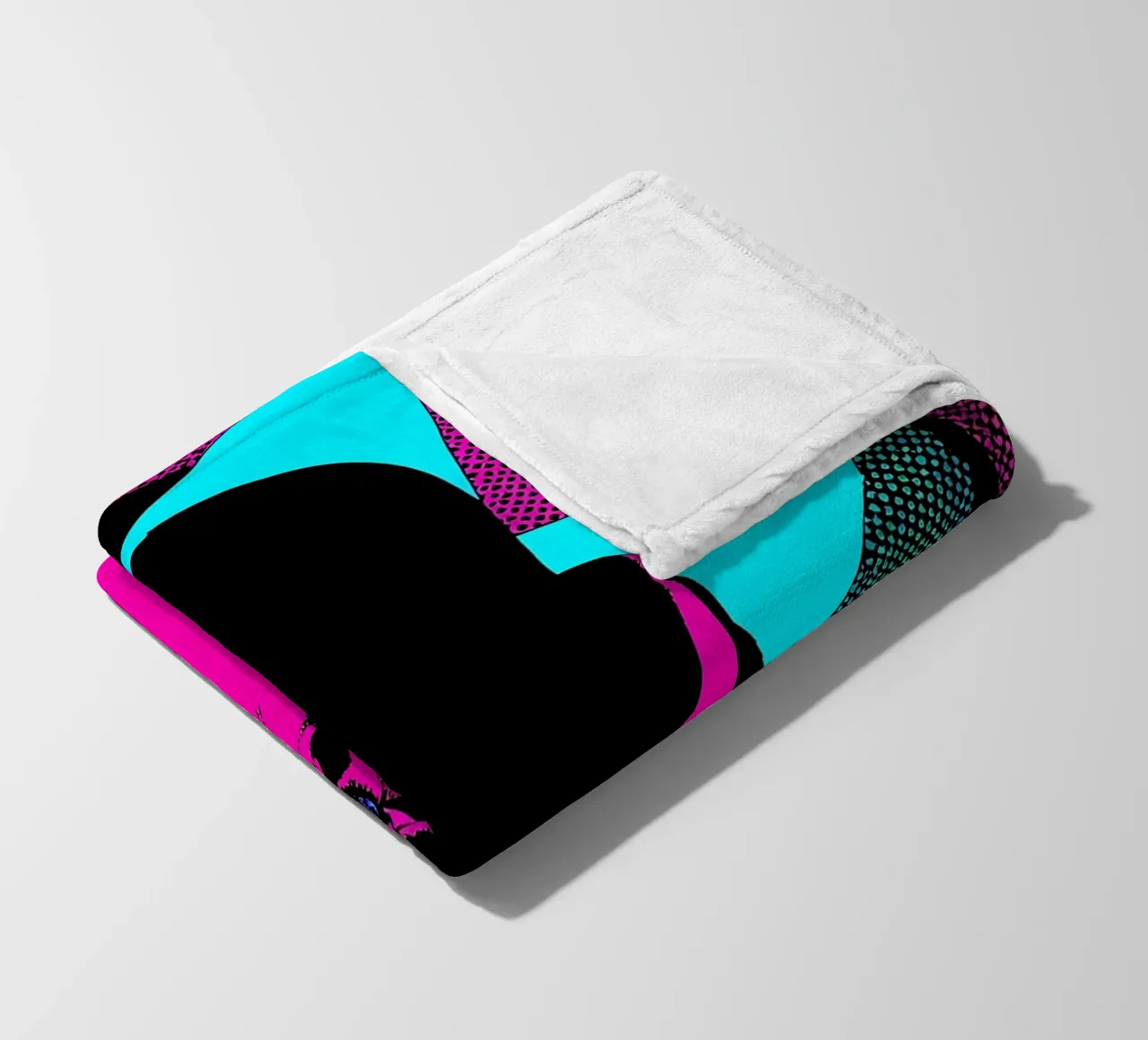 Senza volto - Pop Art coperta in pile da ColorCrash Gallery