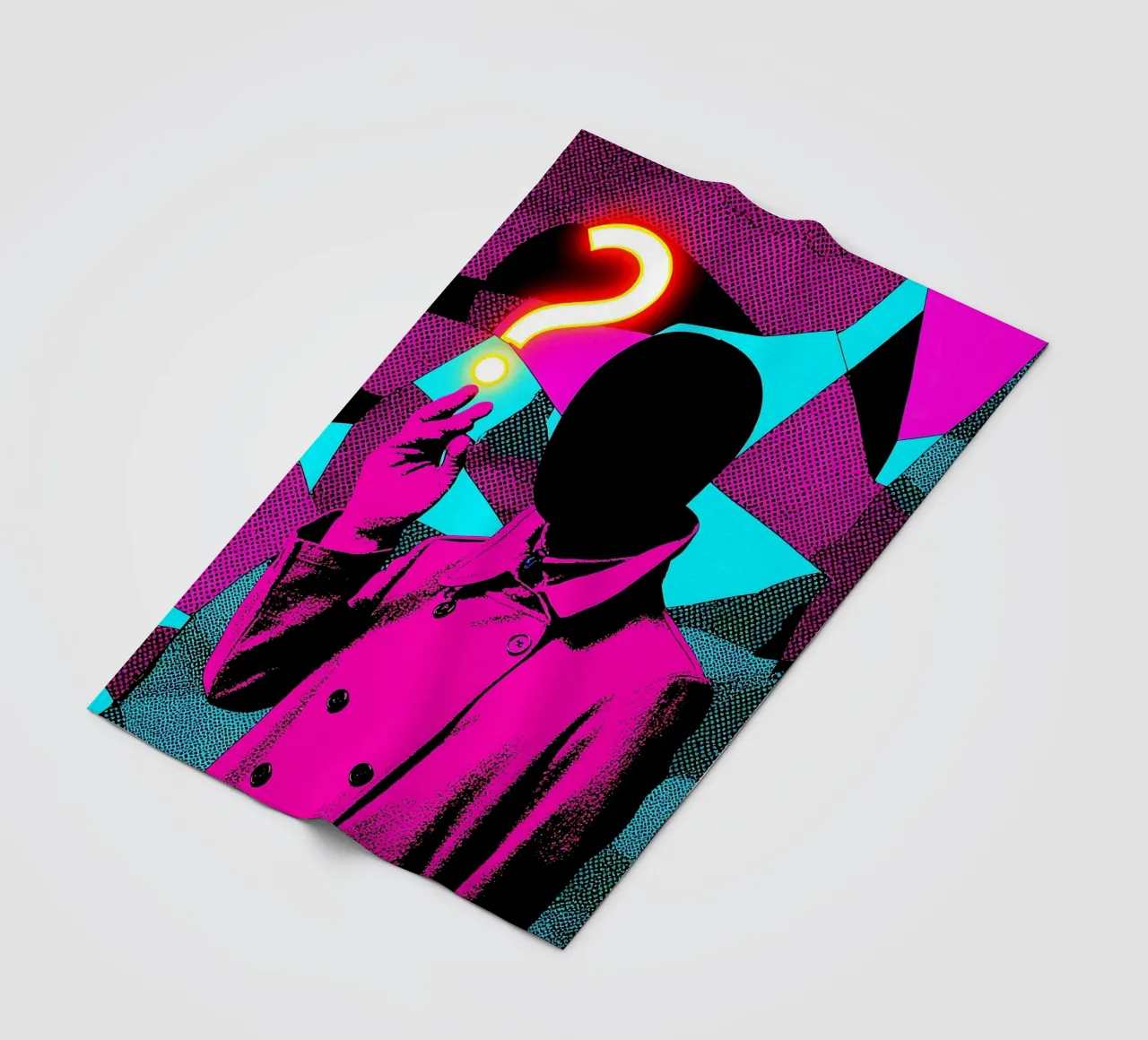 Senza volto - Pop Art coperta in pile da ColorCrash Gallery
