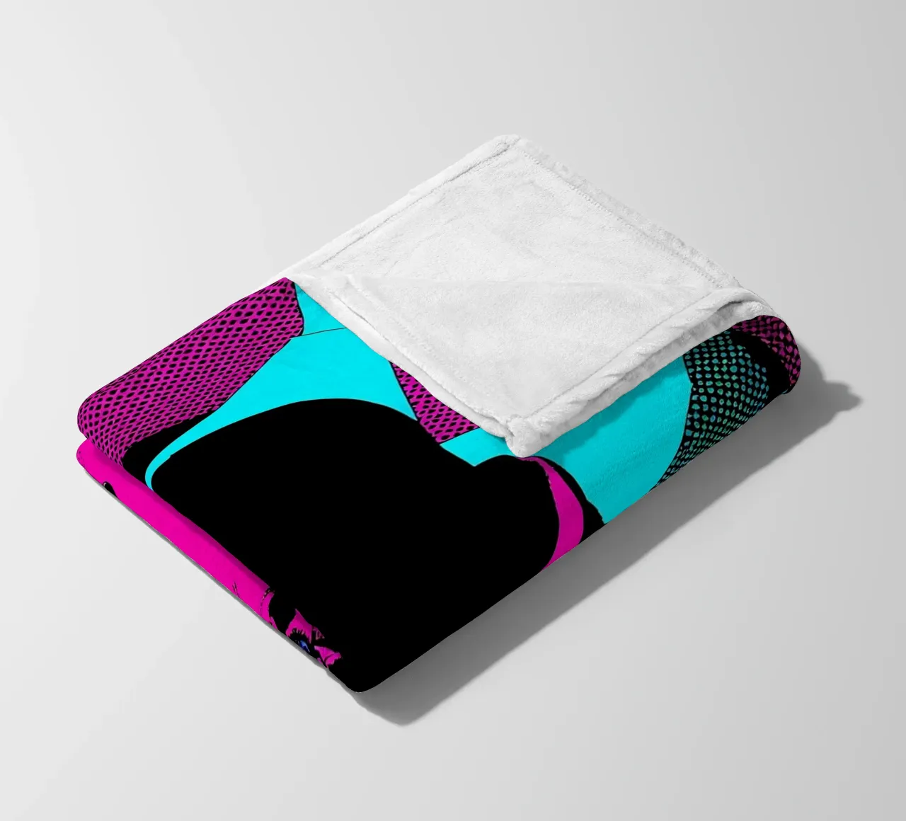 Senza volto - Pop Art coperta in pile da ColorCrash Gallery