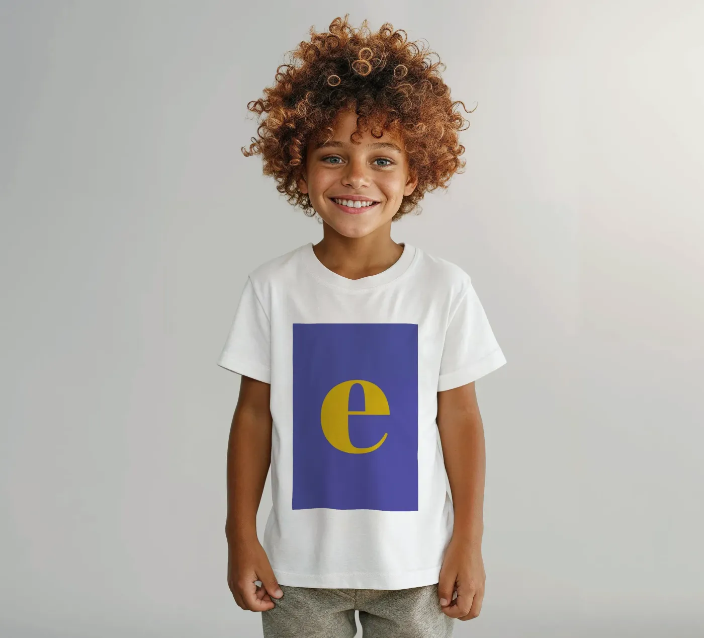 Blue Letter E t-shirt bambini da Studio One