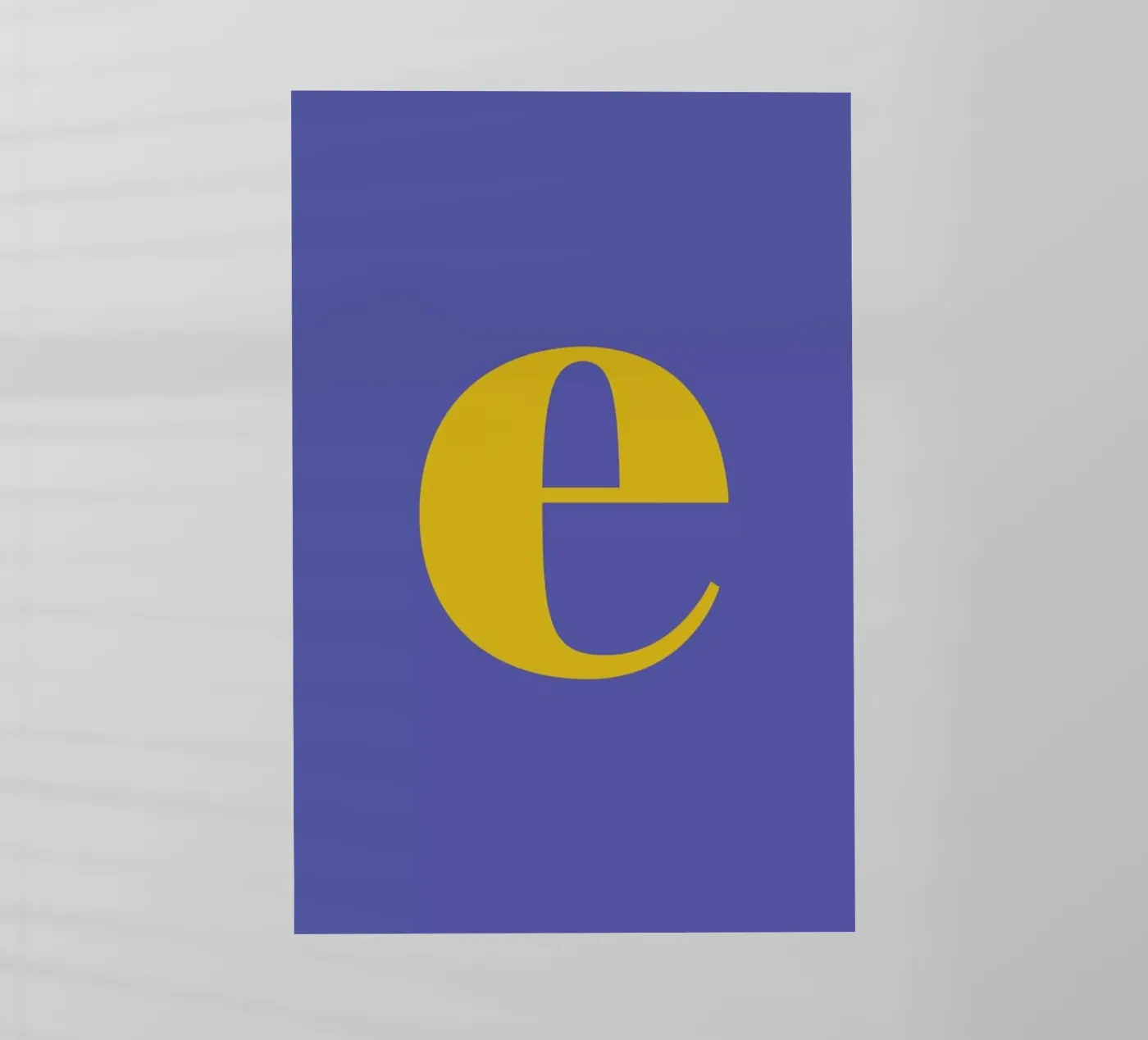 Blue Letter E pellicola backlit da Studio One