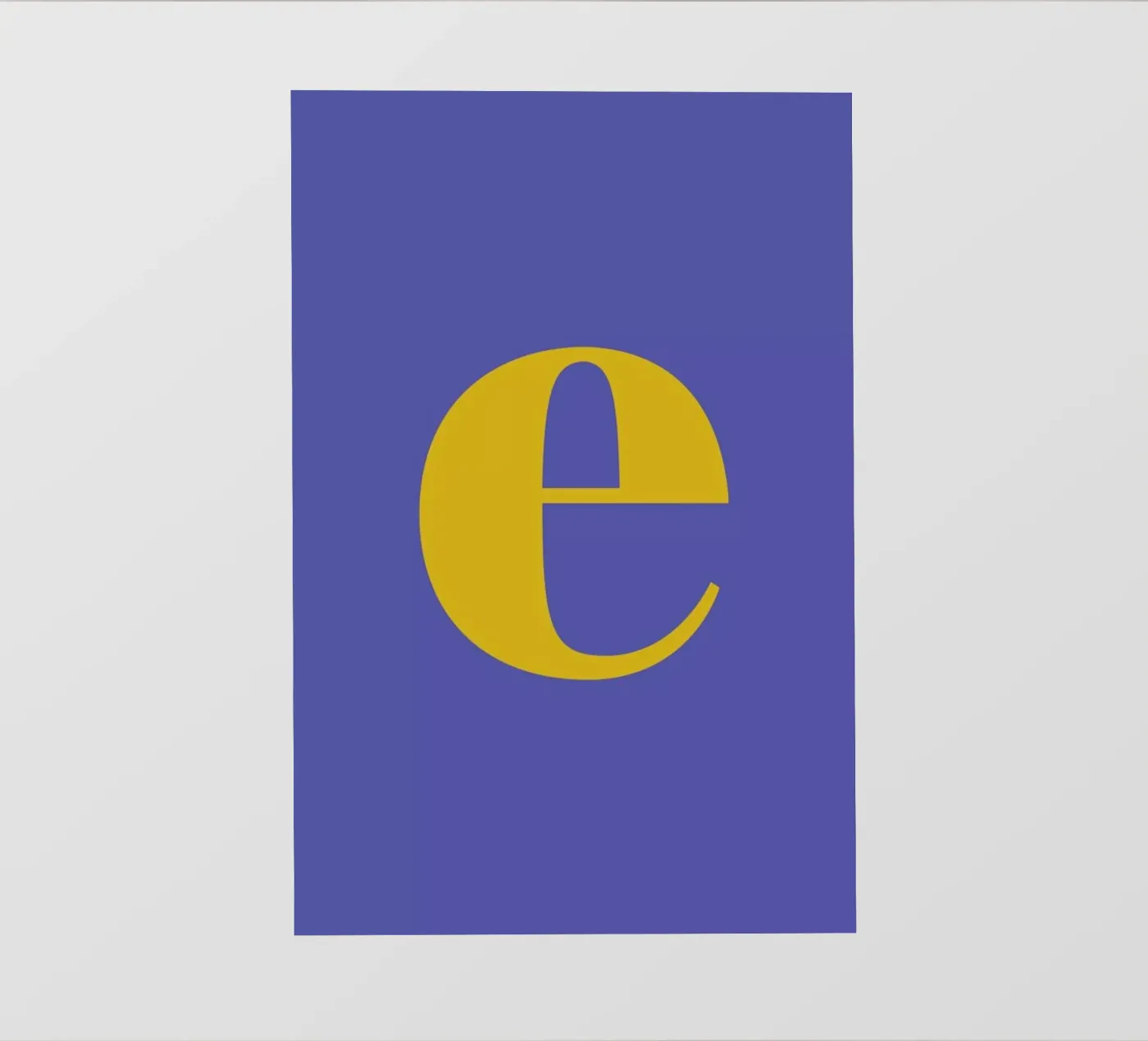 Blue Letter E pellicola backlit da Studio One