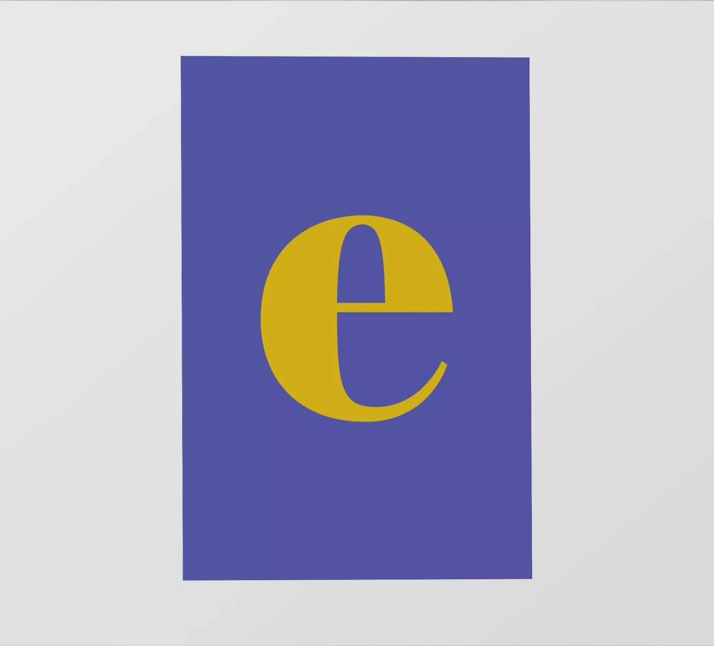 Blue Letter E pellicola backlit da Studio One