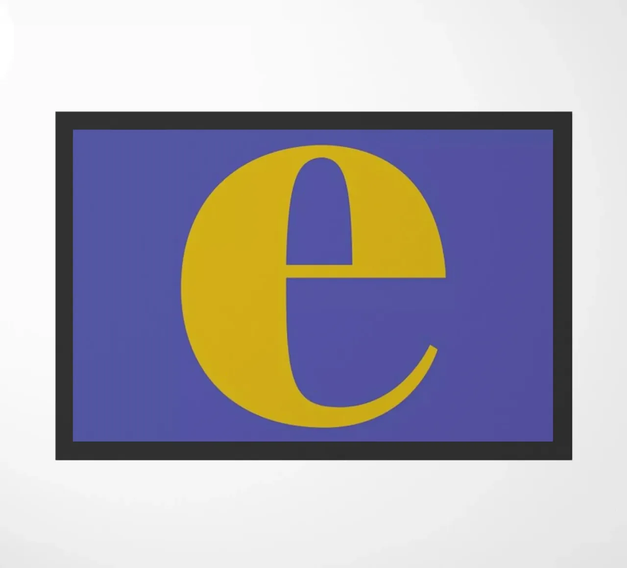 Blue Letter E doormat by Studio One
