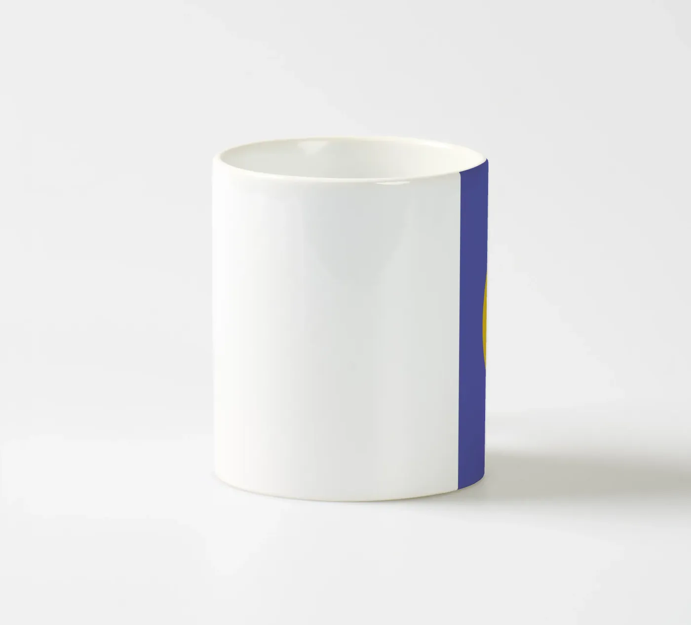 Blue Letter E ceramic mug by Studio One