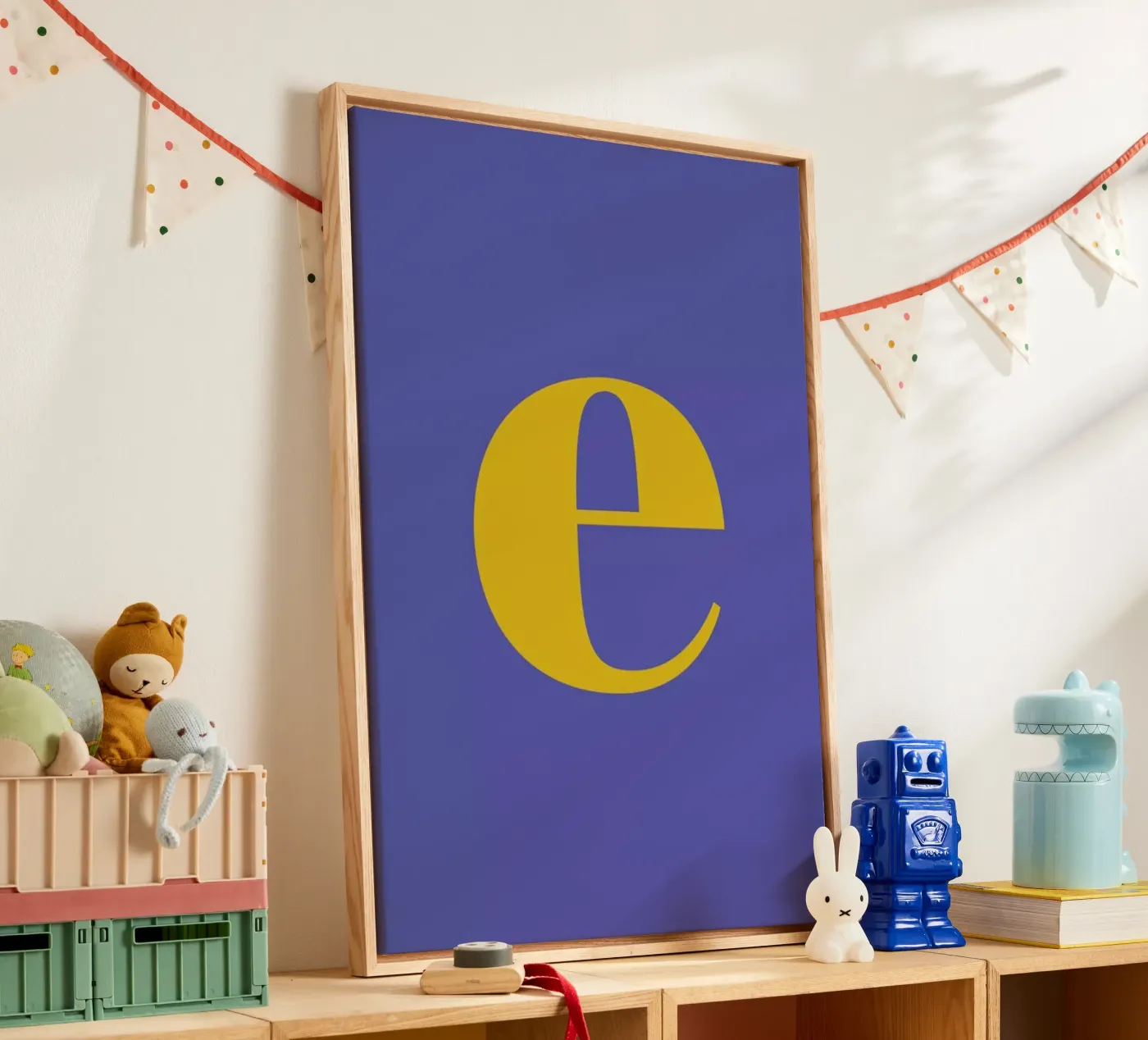 Blue Letter E tela da Studio One