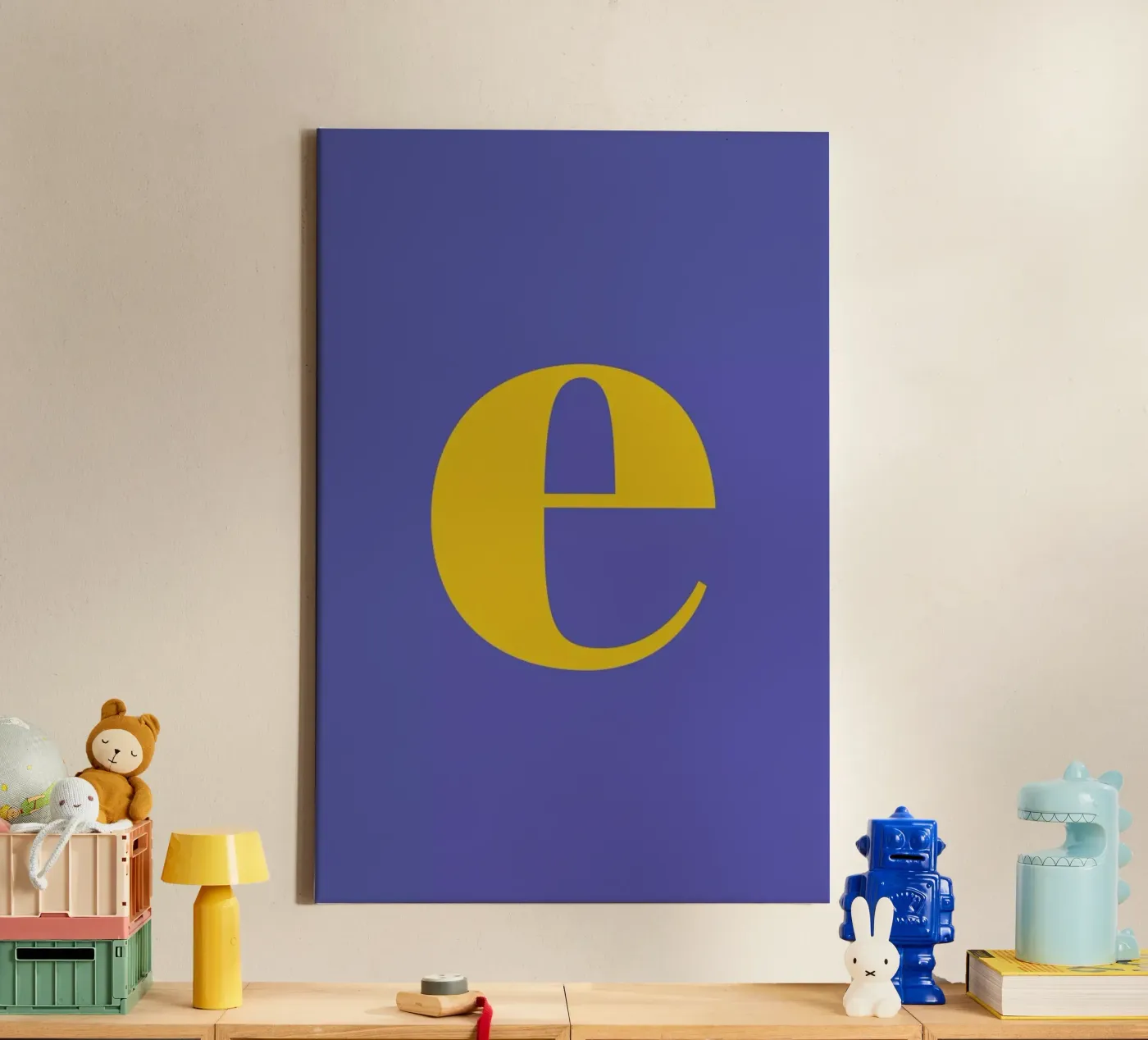 Blue Letter E tela da Studio One