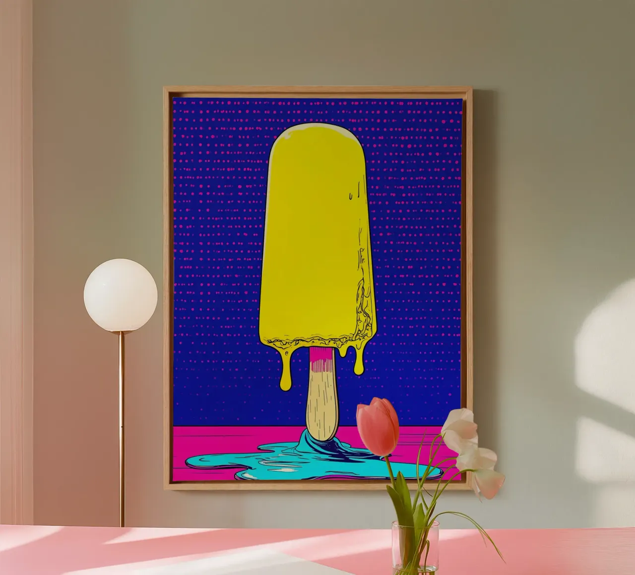 Popsicle - Pop Art tela con Cornice a cassetta da ColorCrash Gallery