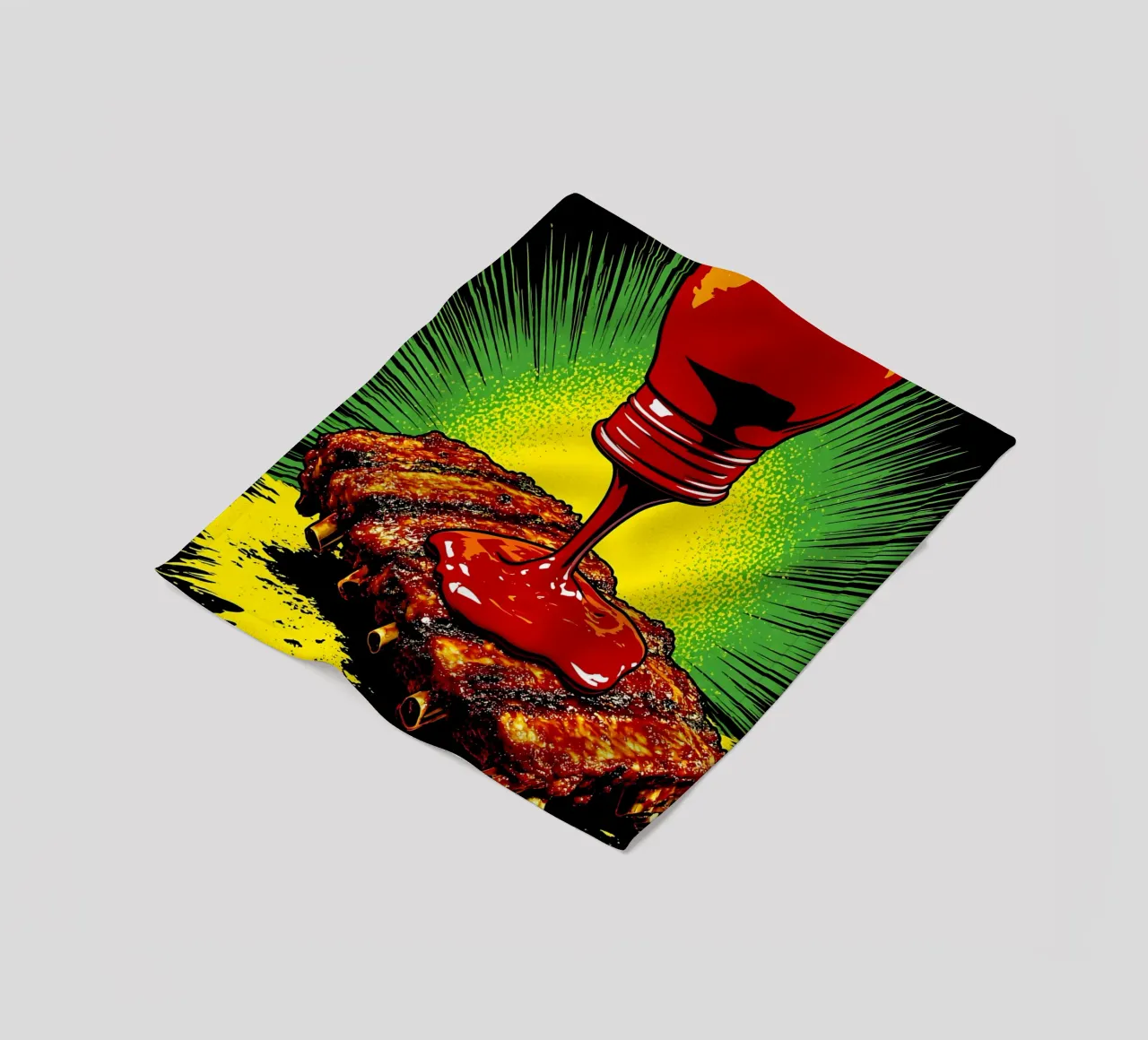 Barbecue - Pop Art coperta in pile da ColorCrash Gallery