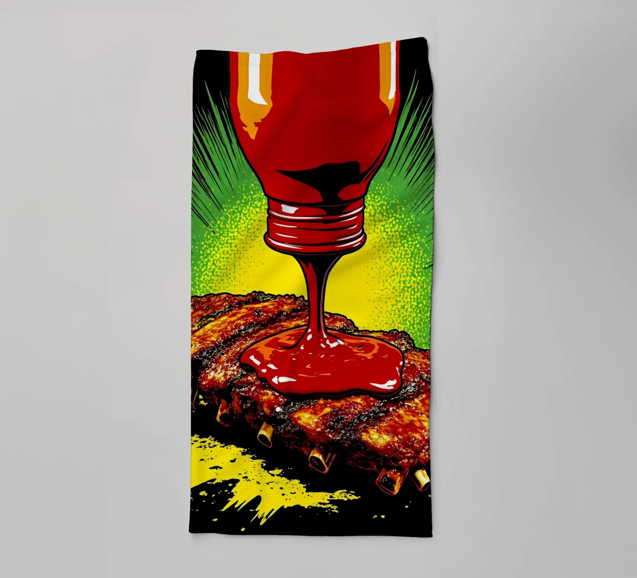 Barbecue - Pop Art asciugamano da bagno da ColorCrash Gallery