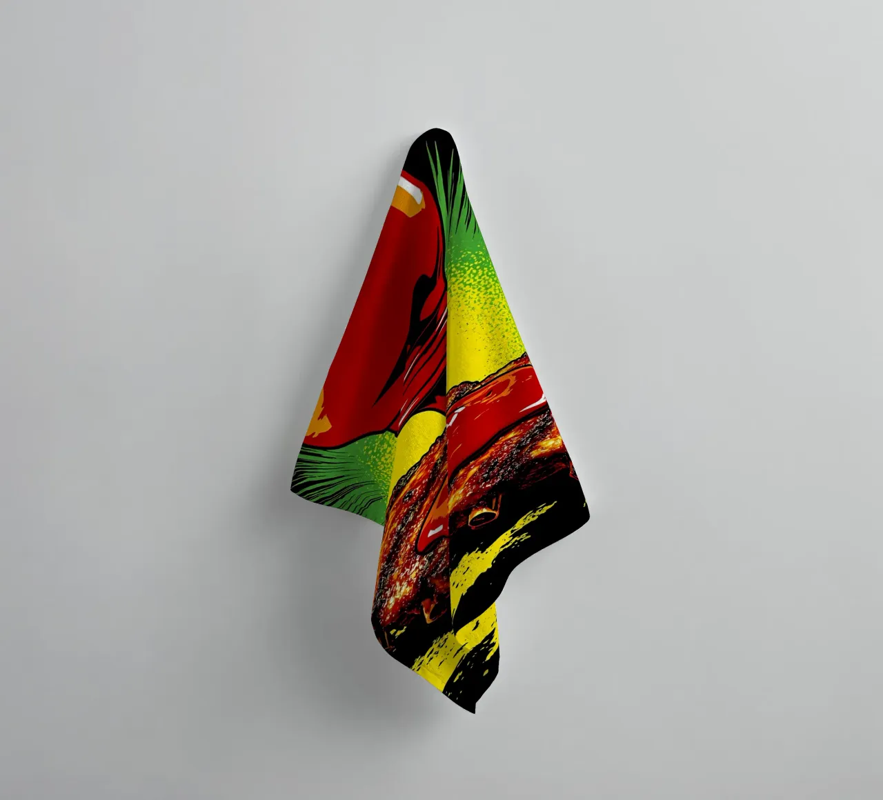 Barbecue - Pop Art asciugamano da bagno da ColorCrash Gallery