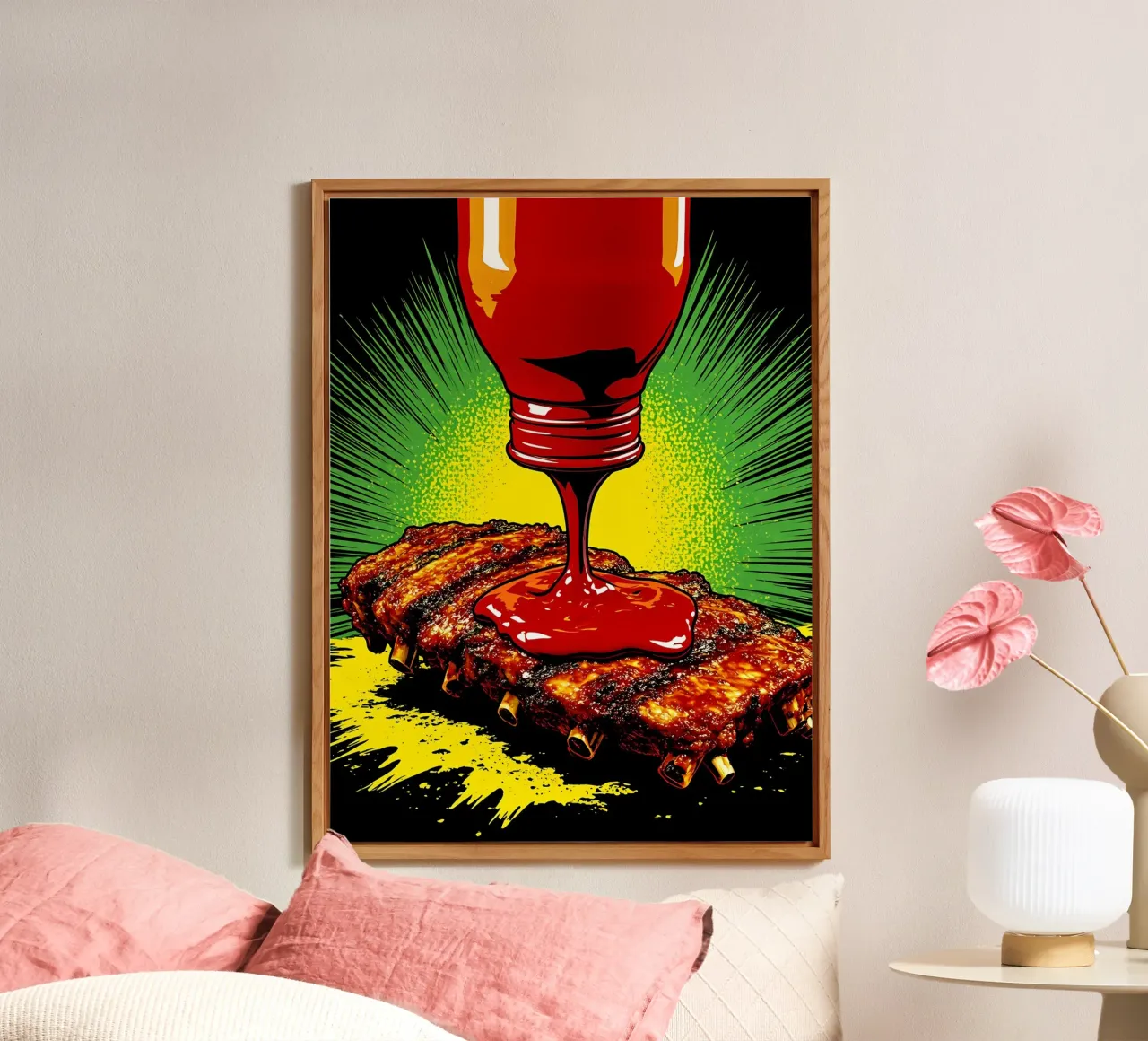 Barbecue - Pop Art alluminio dibond da ColorCrash Gallery