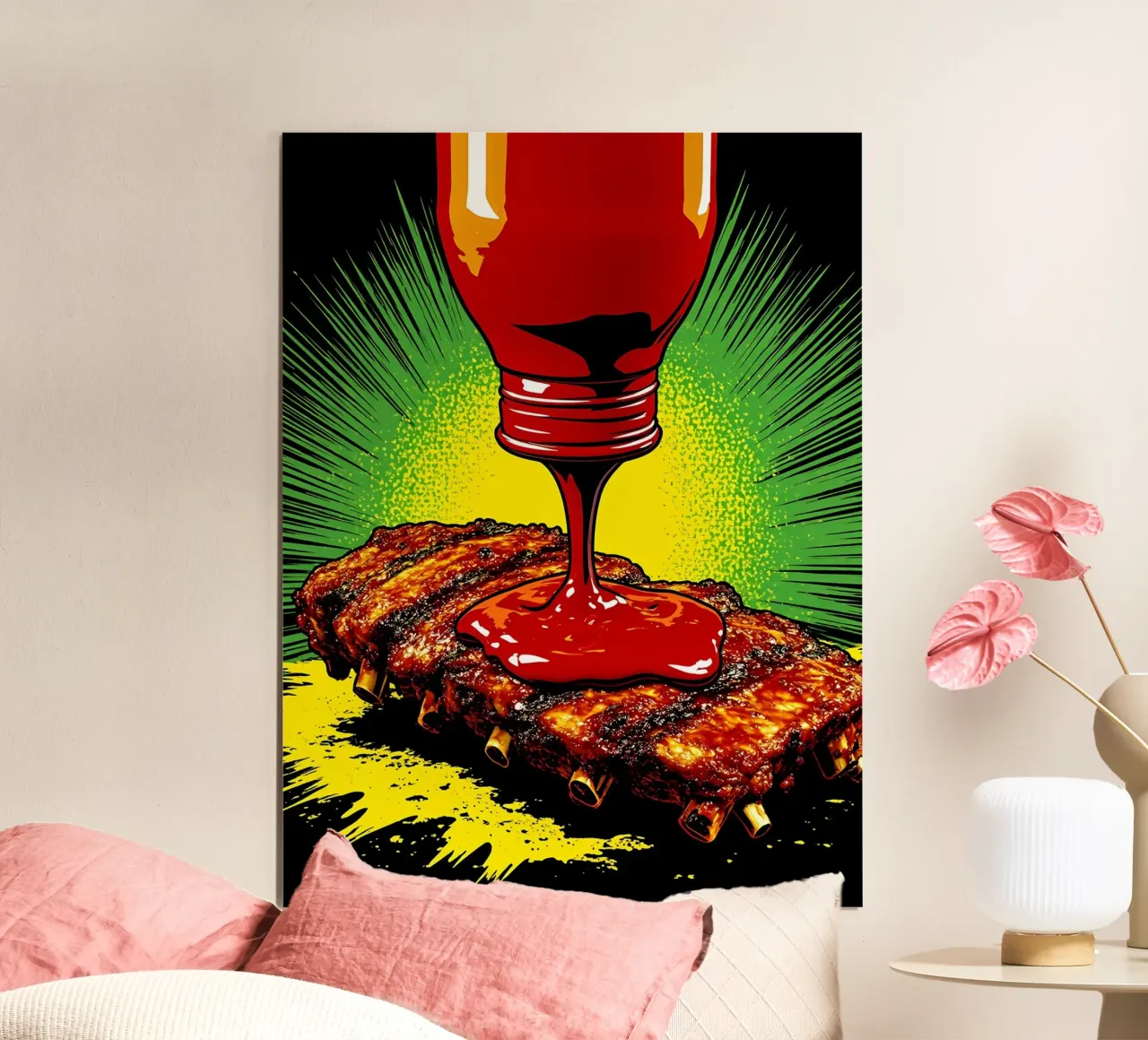 Barbecue - Pop Art carta hahnemühle da ColorCrash Gallery