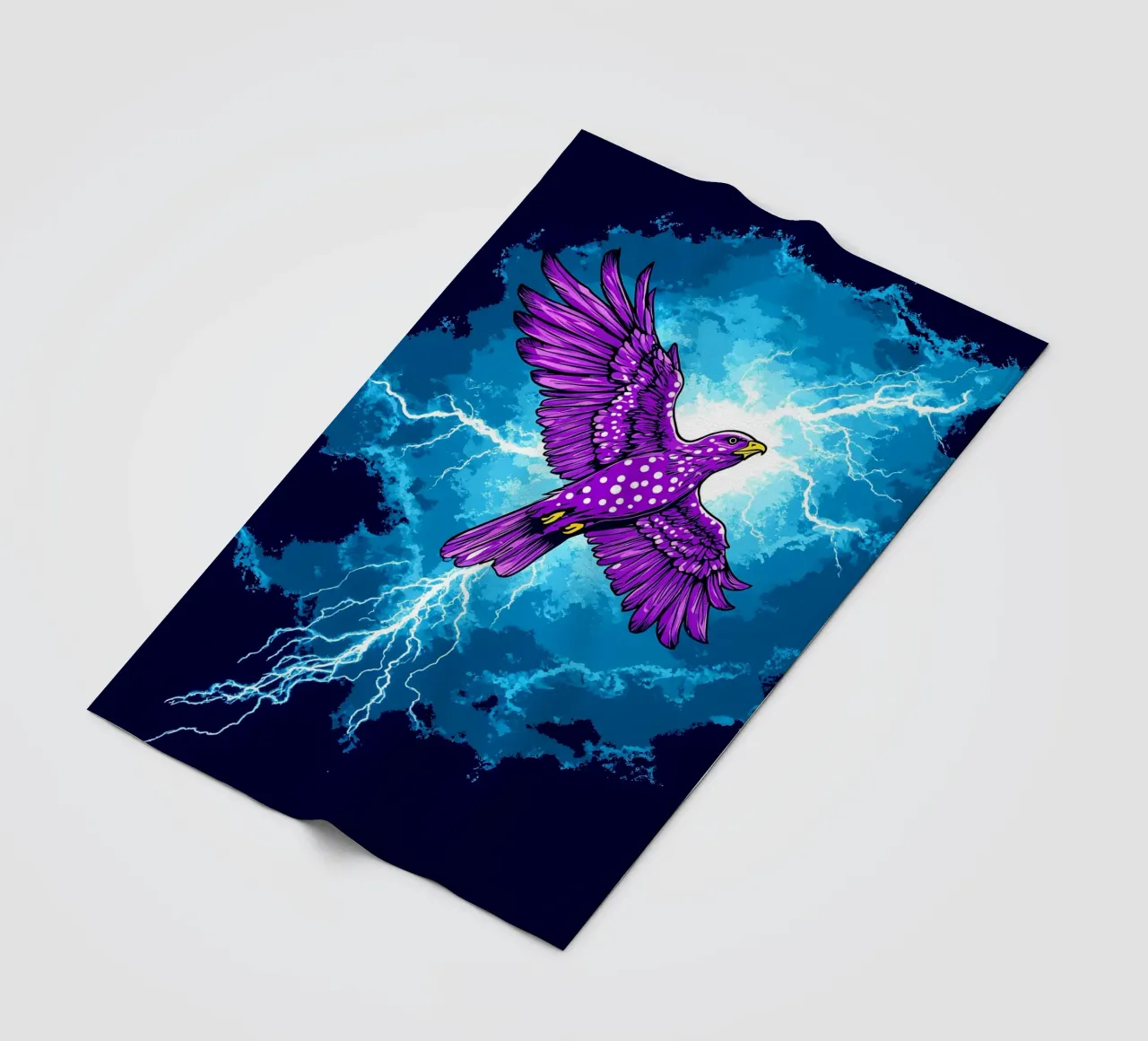 Aquila fulminata - Pop Art coperta in pile da ColorCrash Gallery