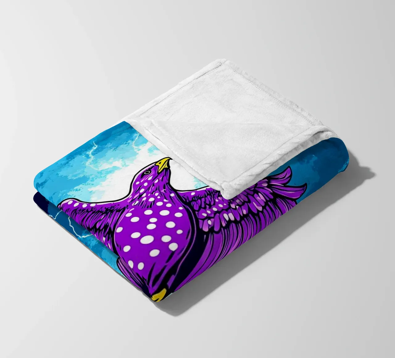 Aquila fulminata - Pop Art coperta in pile da ColorCrash Gallery