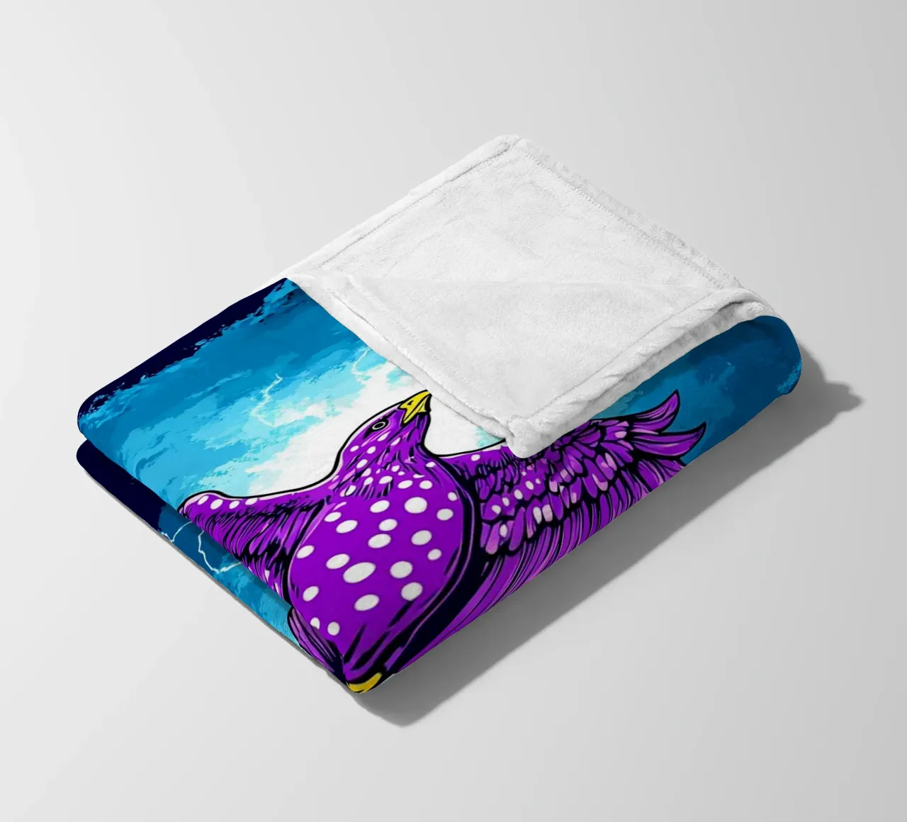 Aquila fulminata - Pop Art coperta in pile da ColorCrash Gallery