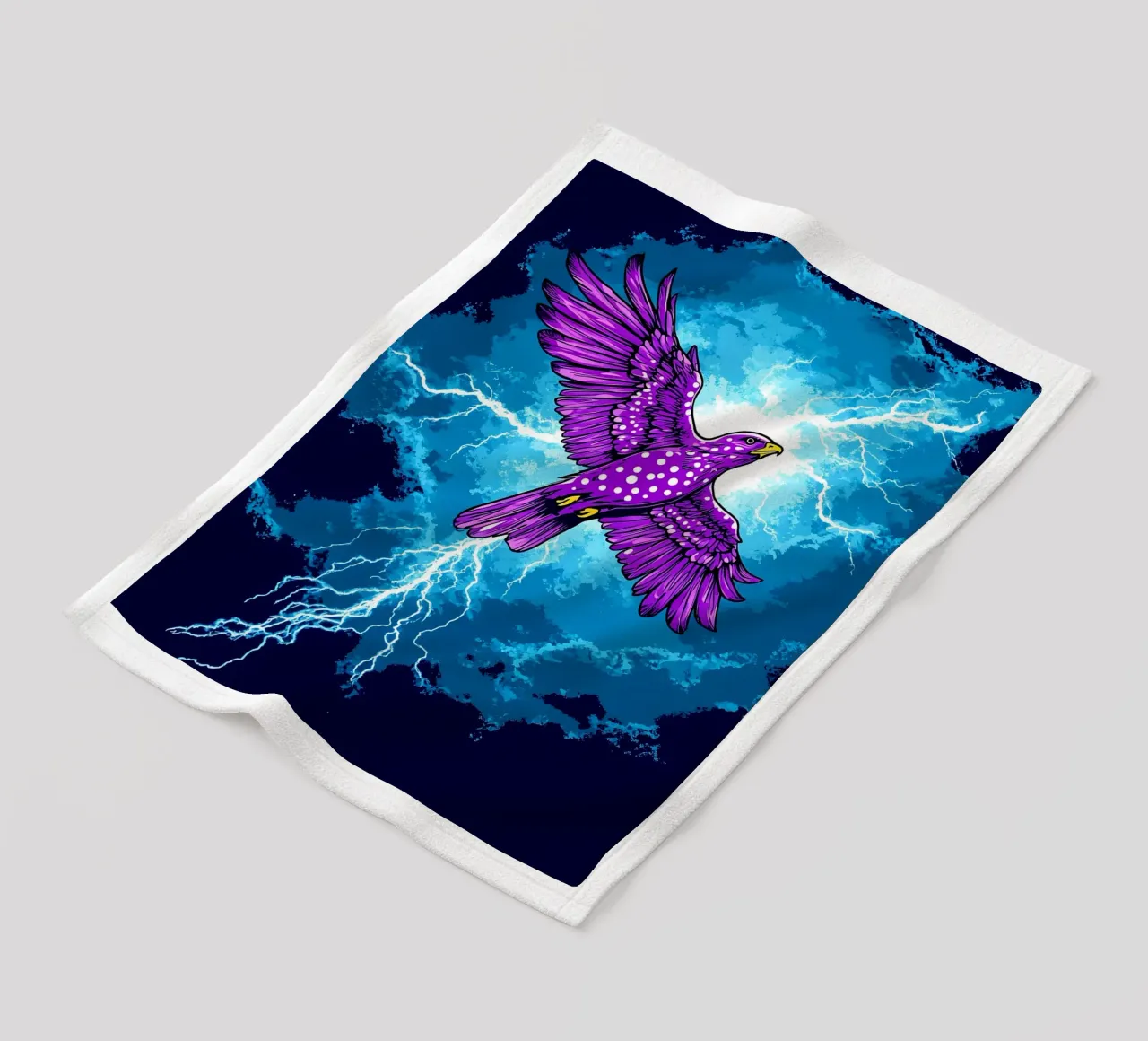 Aquila fulminata - Pop Art coperta in pile da ColorCrash Gallery
