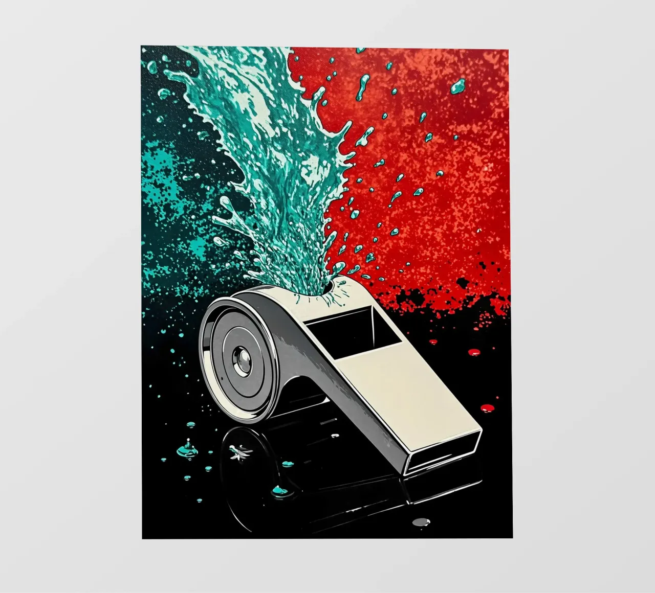 Schizzi di fischietto - Pop Art telo in pvc da ColorCrash Gallery