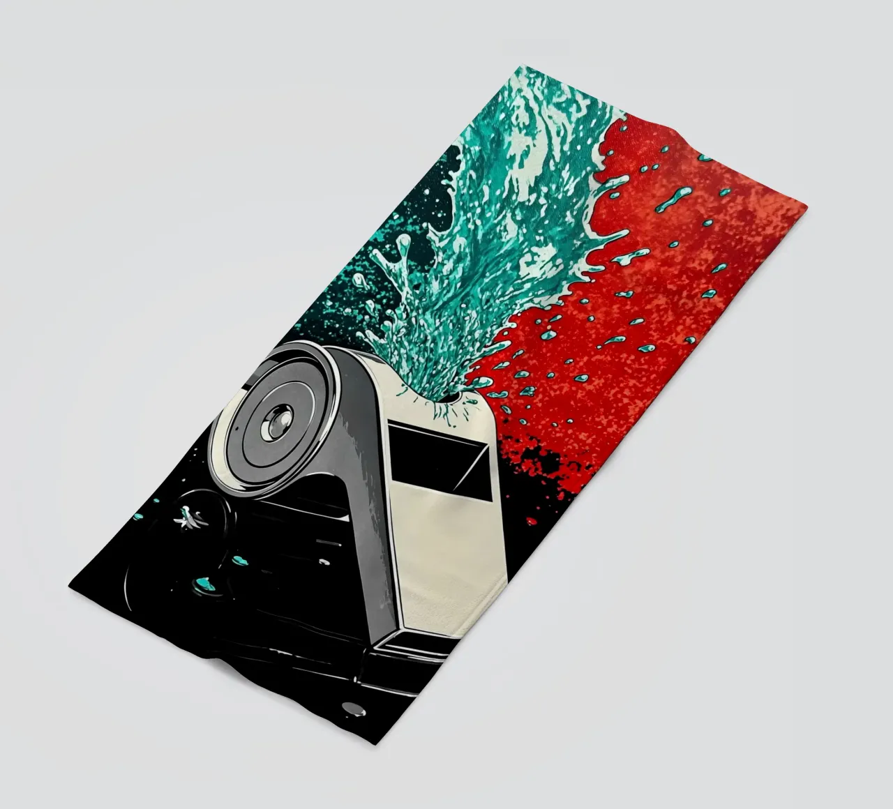 Whistle Splash - Pop Art beach towel by ColorCrash Gallery