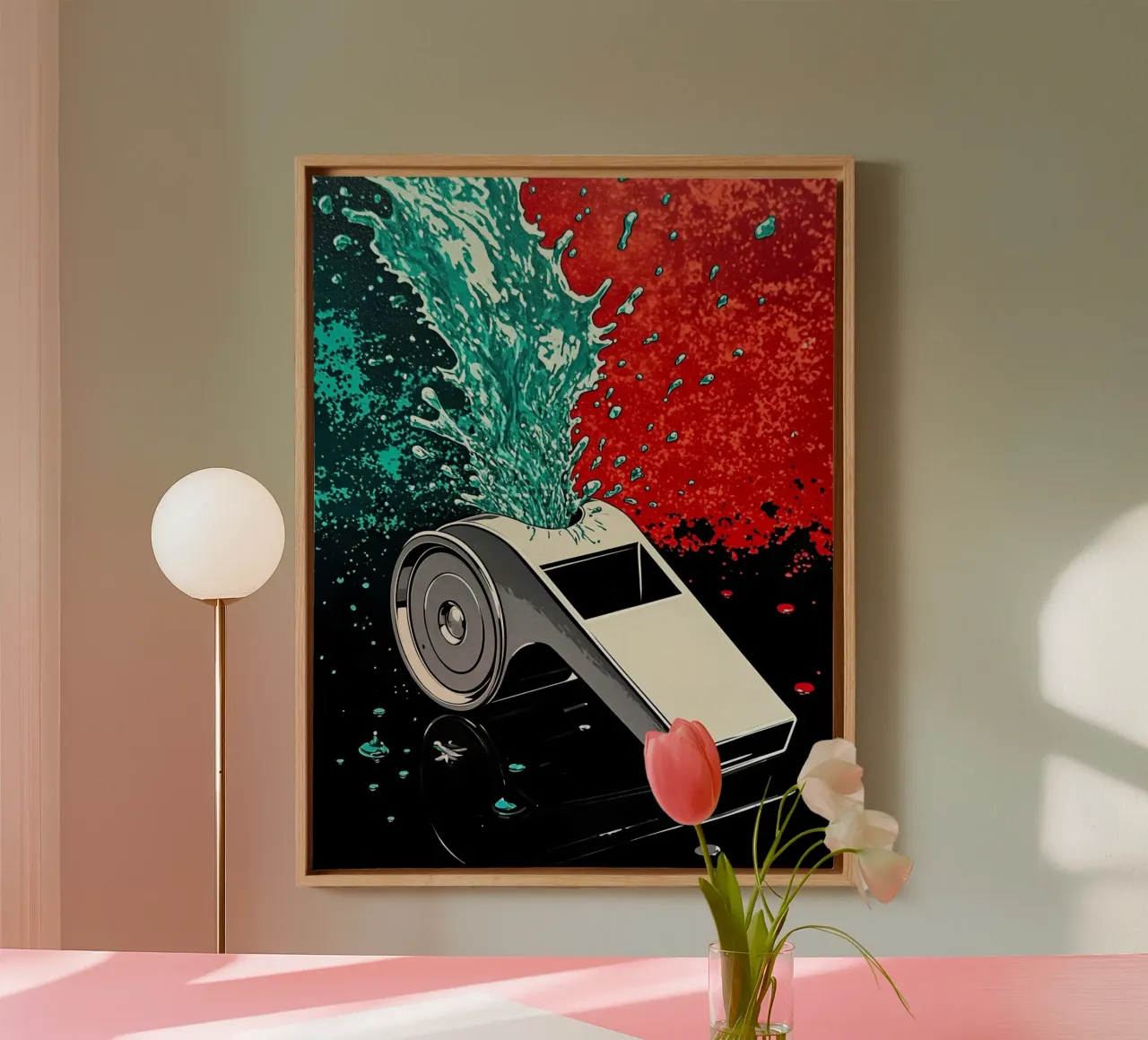 Schizzi di fischietto - Pop Art tela da ColorCrash Gallery