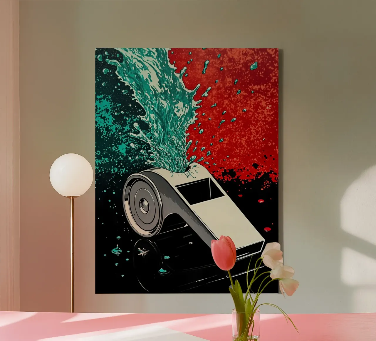 Schizzi di fischietto - Pop Art tela da ColorCrash Gallery