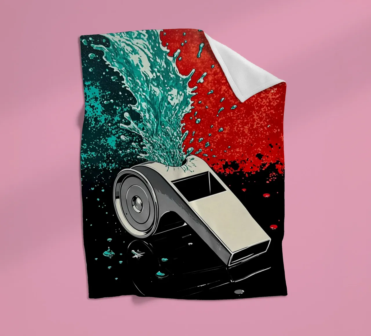 Schizzi di fischietto - Pop Art coperta in pile da ColorCrash Gallery