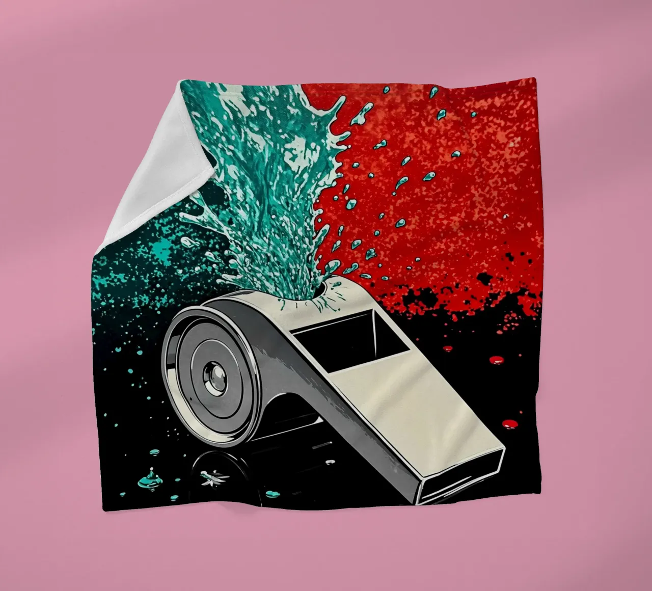 Schizzi di fischietto - Pop Art coperta in pile da ColorCrash Gallery