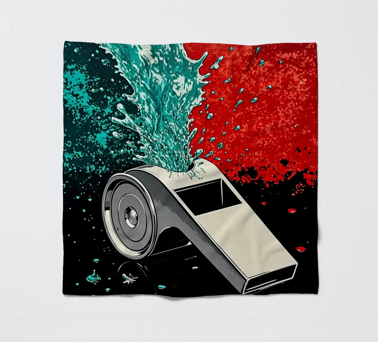 Schizzi di fischietto - Pop Art coperta in pile da ColorCrash Gallery