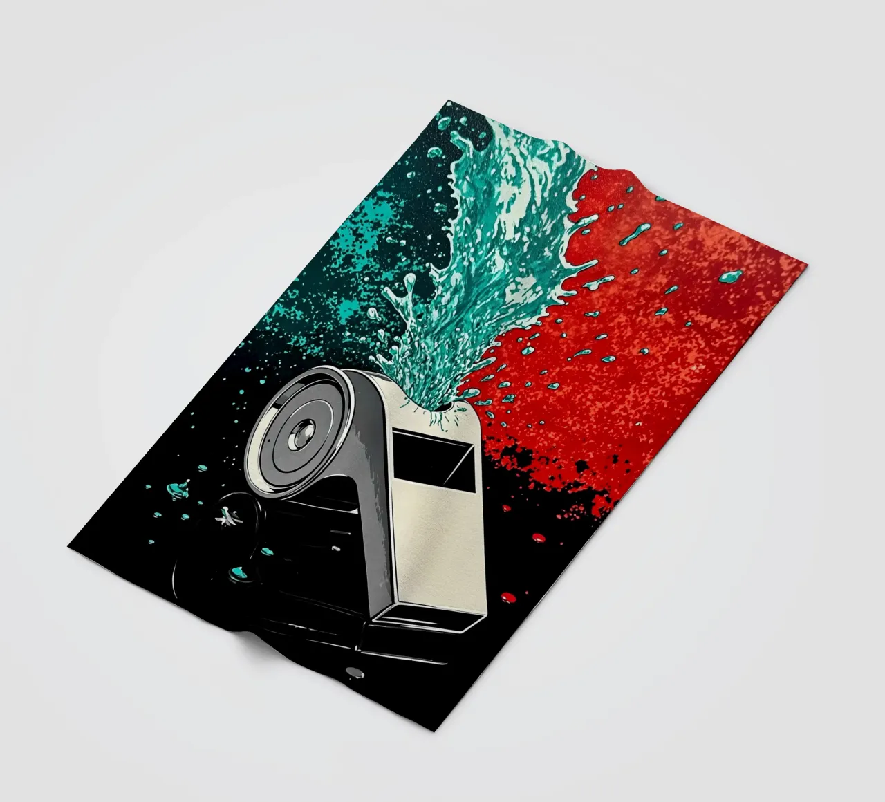 Schizzi di fischietto - Pop Art coperta in pile da ColorCrash Gallery