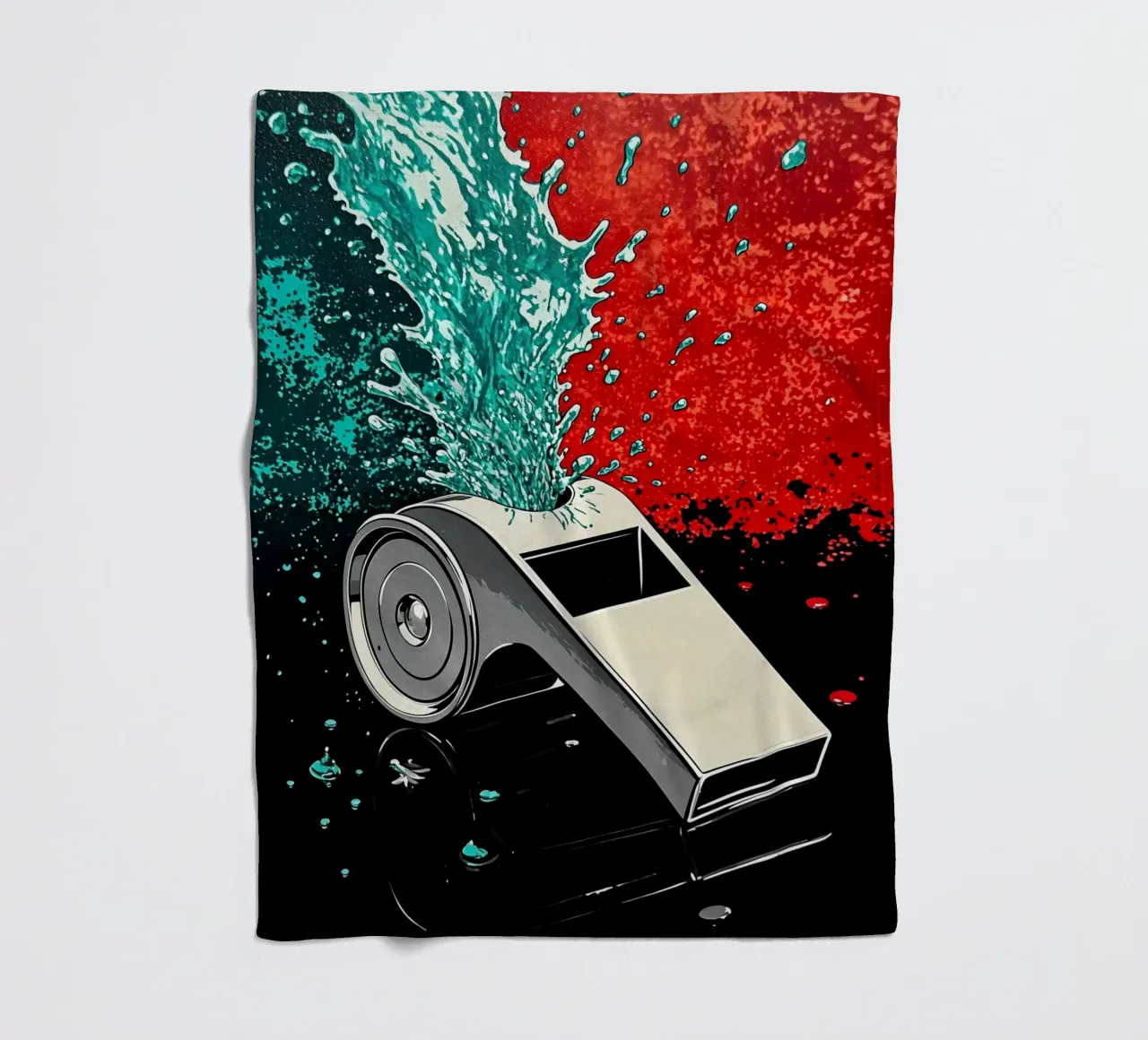 Schizzi di fischietto - Pop Art coperta in pile da ColorCrash Gallery