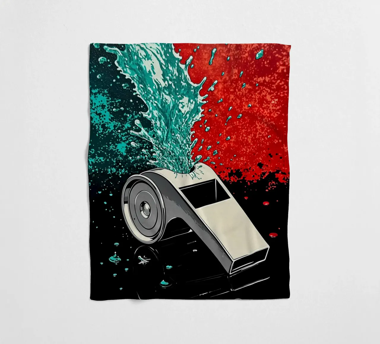 Schizzi di fischietto - Pop Art coperta in pile da ColorCrash Gallery