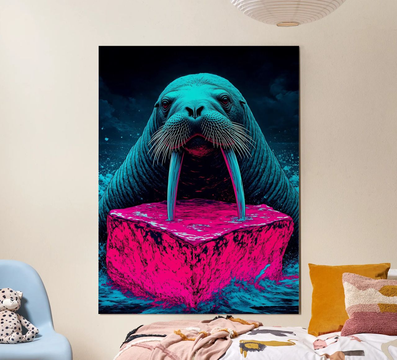 Walrus - Pop-art poster van ColorCrash Gallery