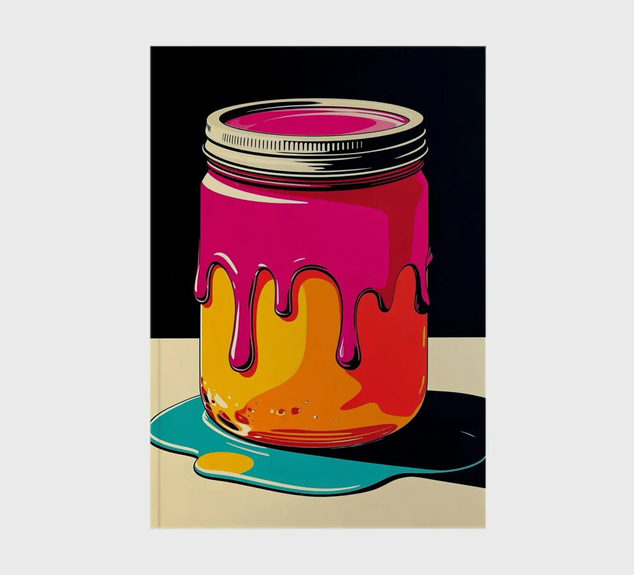 Mason Jar - Pop Art notebook by ColorCrash Gallery