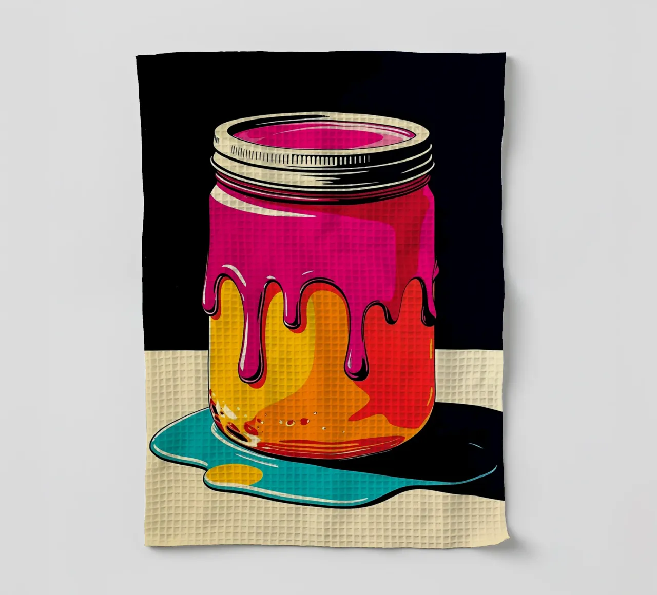Mason Jar - Pop Art tea towel by ColorCrash Gallery