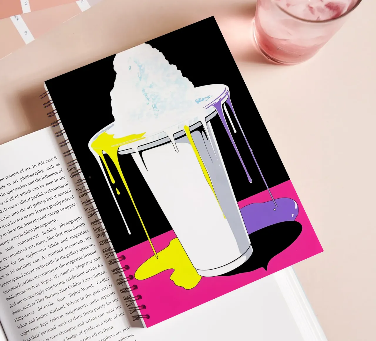 Refreshment - Pop Art spiral notebook by ColorCrash Gallery