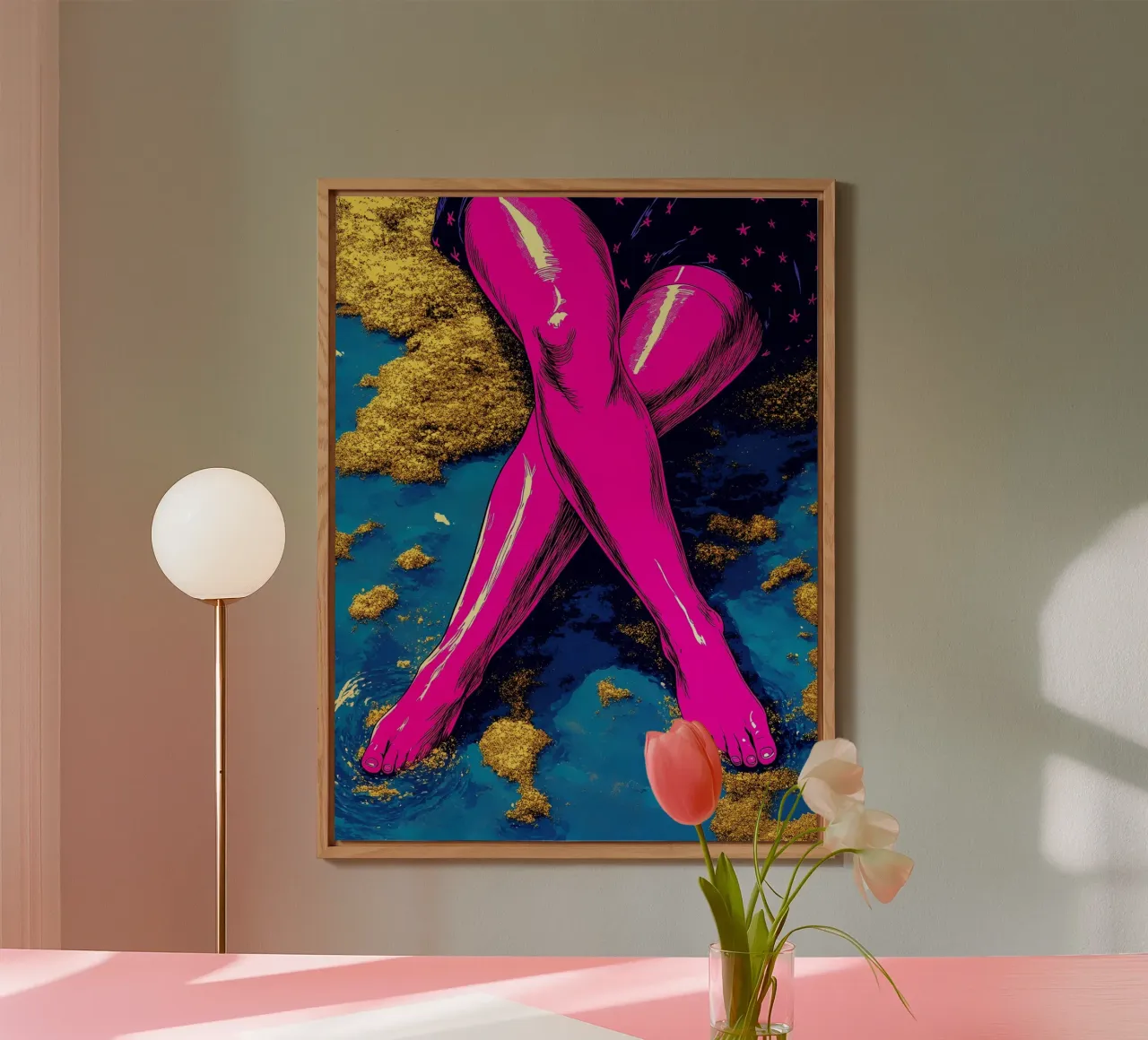 Chill In Sunlight - Pop Art alluminio dibond da ColorCrash Gallery