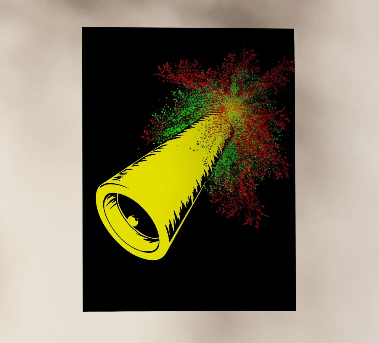 Party Popper - Pop Art pellicola backlit da ColorCrash Gallery