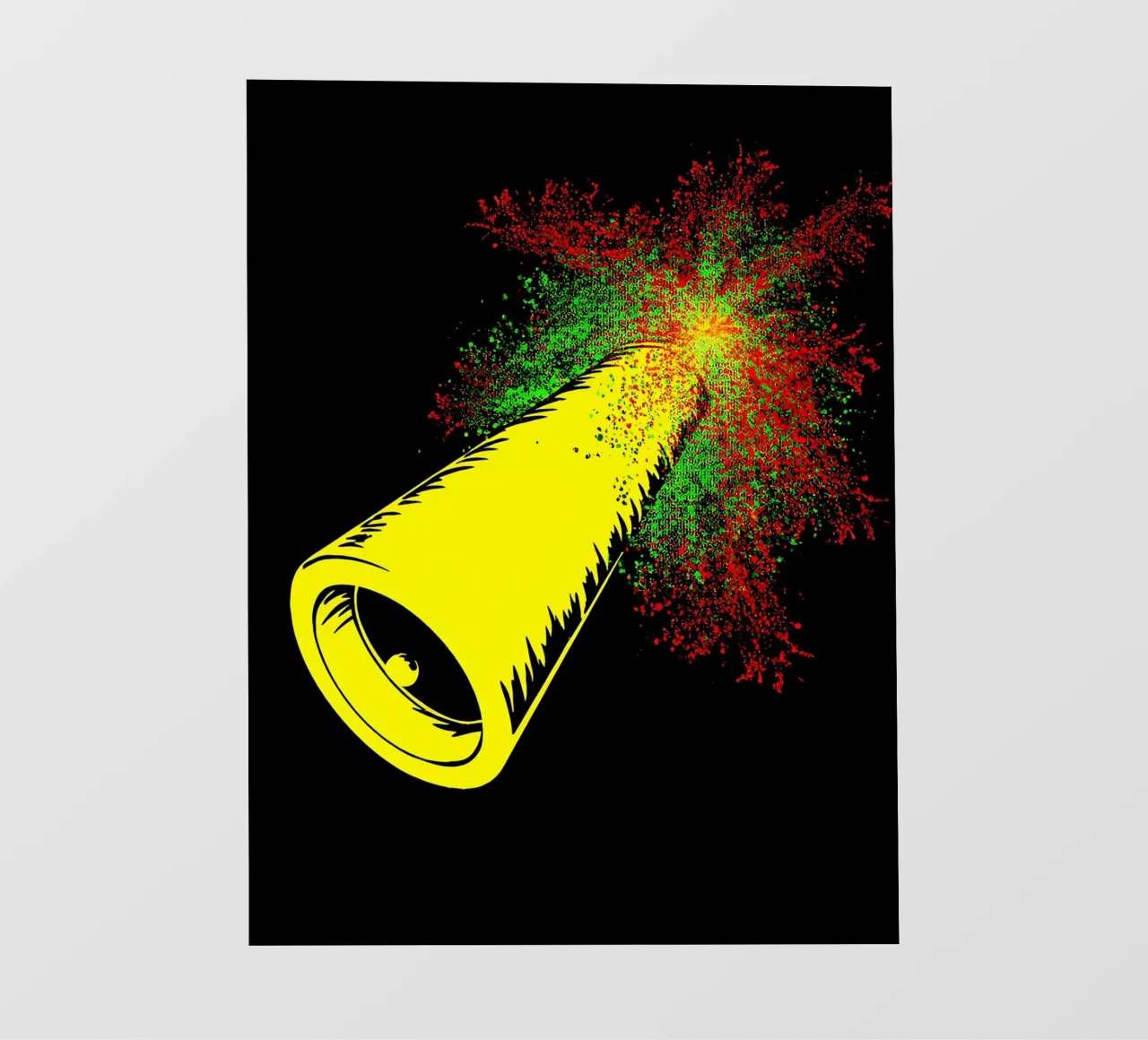 Party Popper - Pop Art pellicola backlit da ColorCrash Gallery